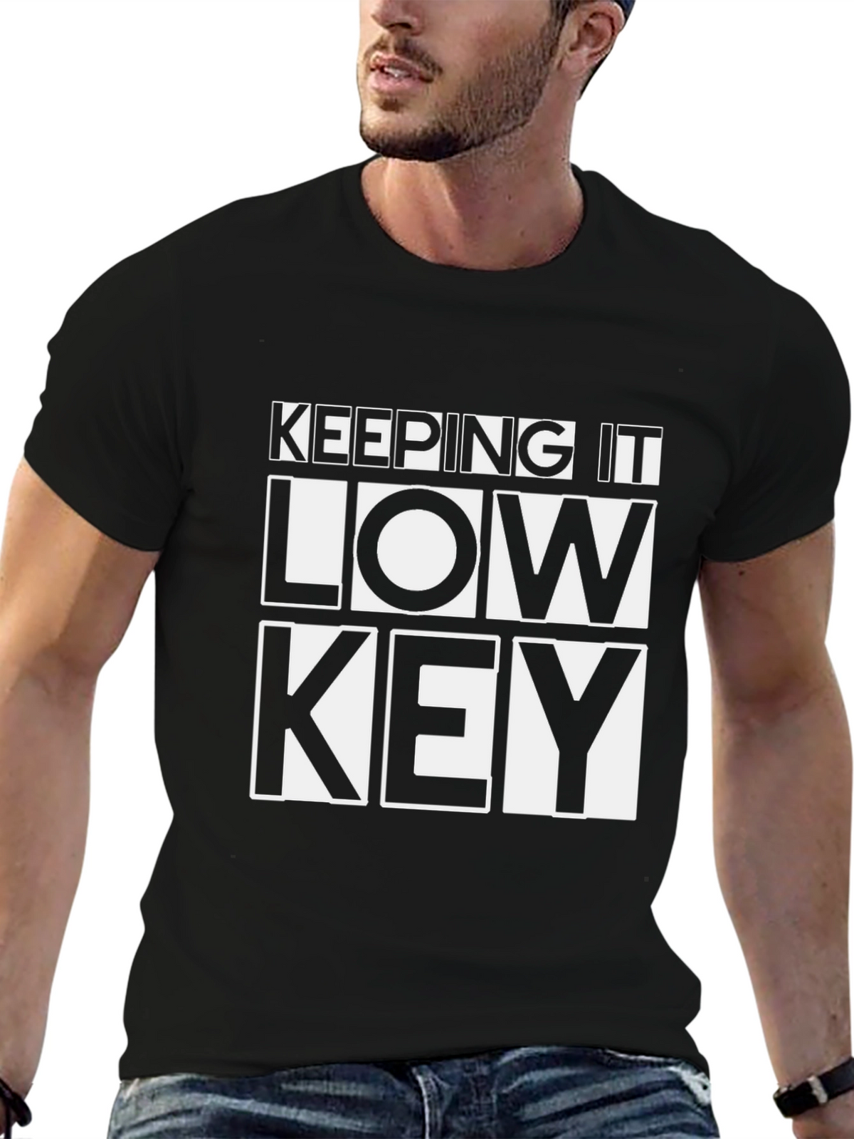 Keeping it Low Key Graphic Tee - Black