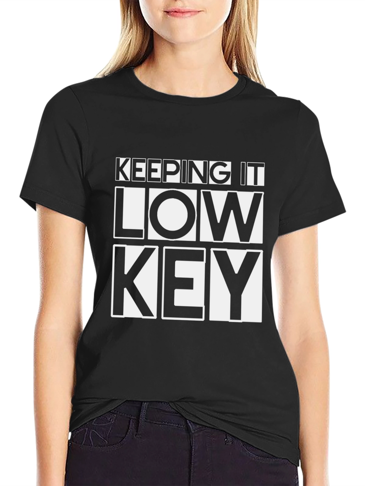 Keeping it Low Key Graphic Tee - Black
