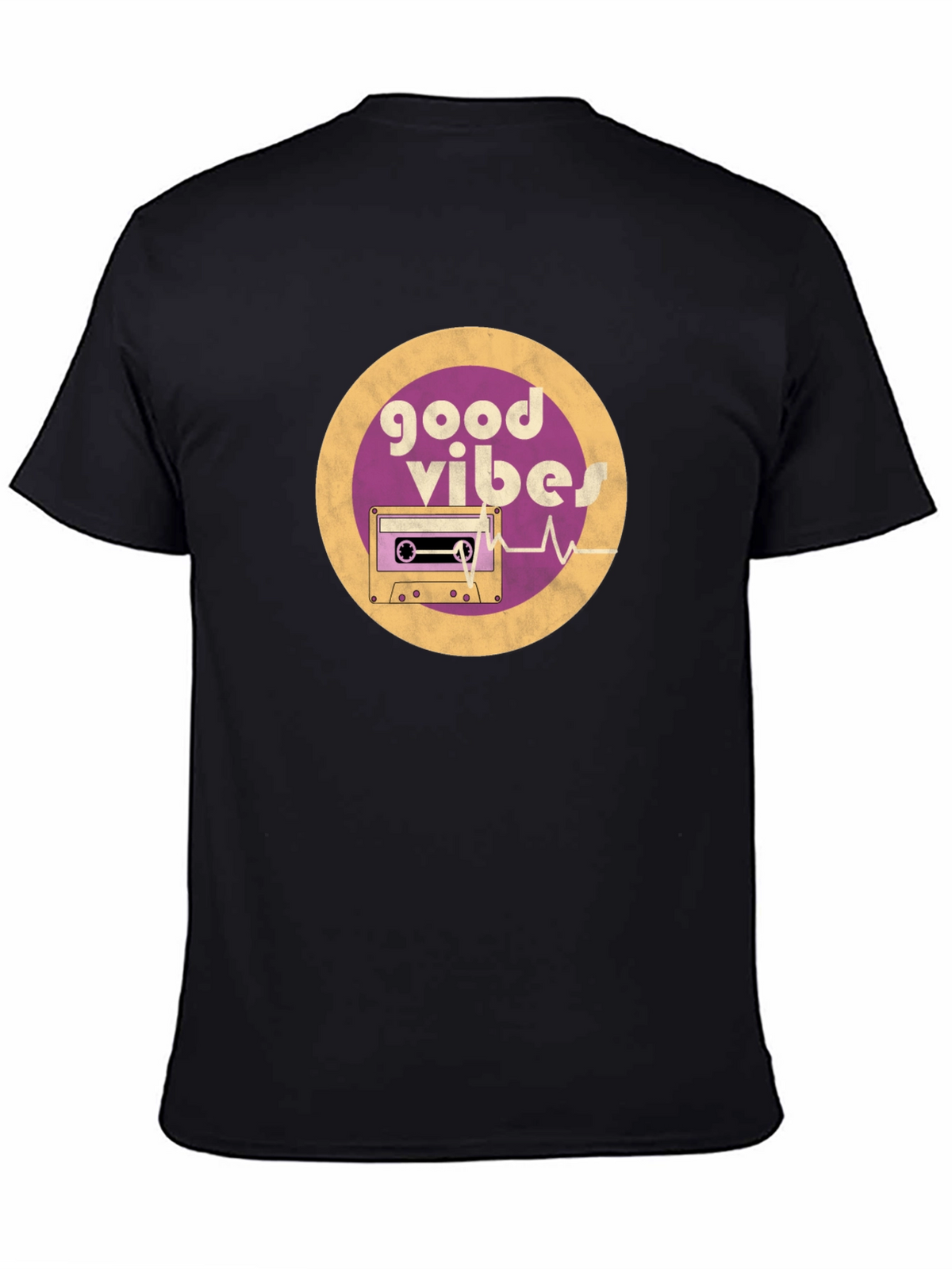 Good Vibes Cassette Tape Graphic Tee - Retro Style