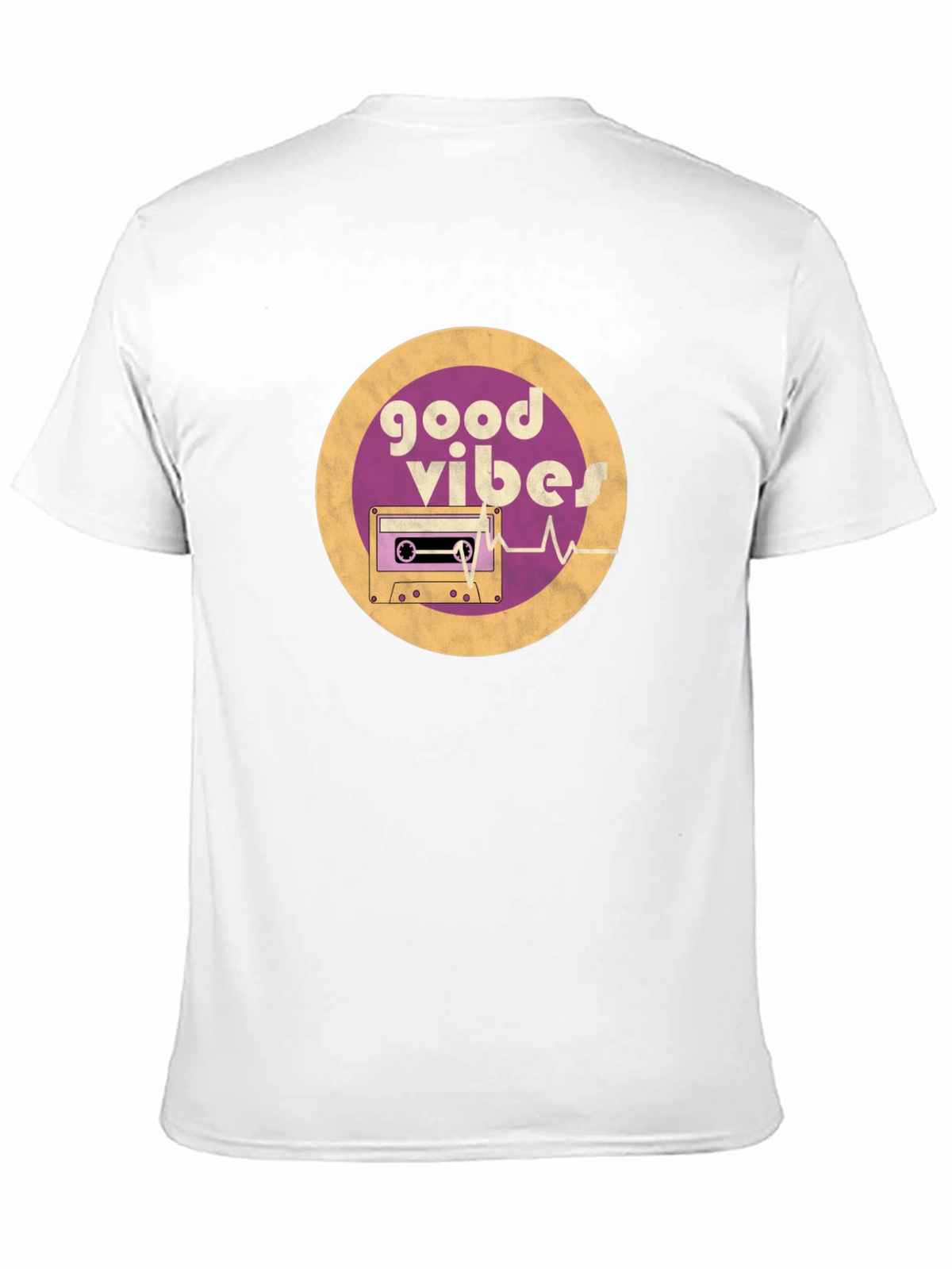 Good Vibes Cassette Tape Graphic Tee - Retro Style
