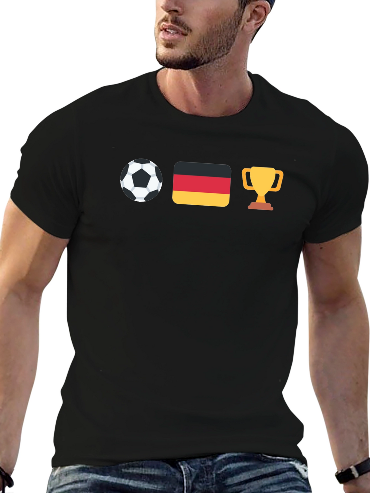 Germany Soccer Fan T-Shirt - Football Flag & Trophy