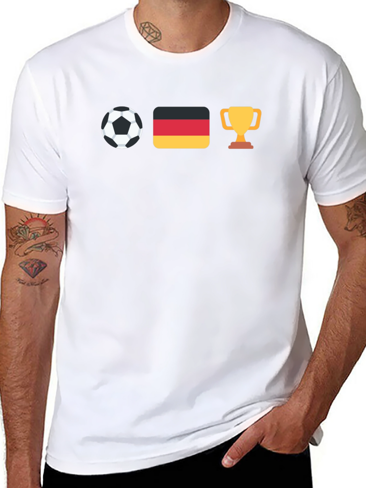 Germany Soccer Fan T-Shirt - Football Flag & Trophy