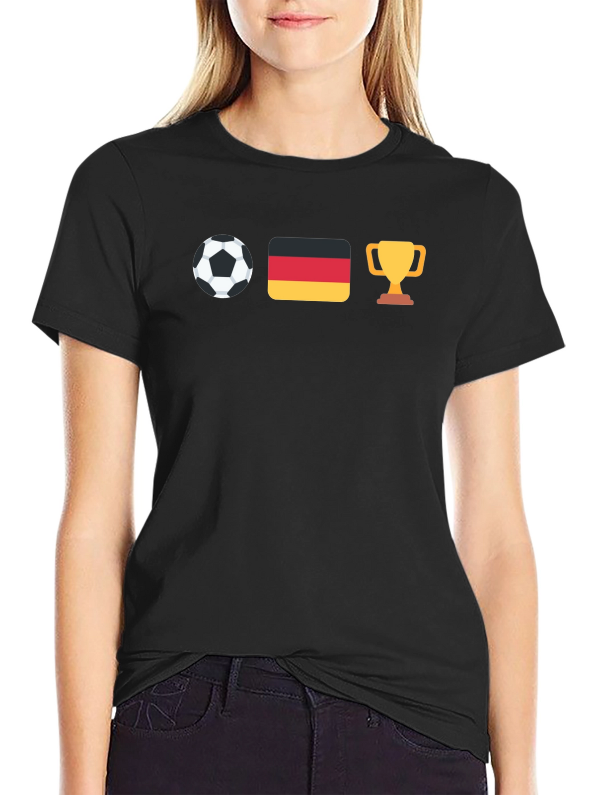 Germany Soccer Fan T-Shirt - Football Flag & Trophy