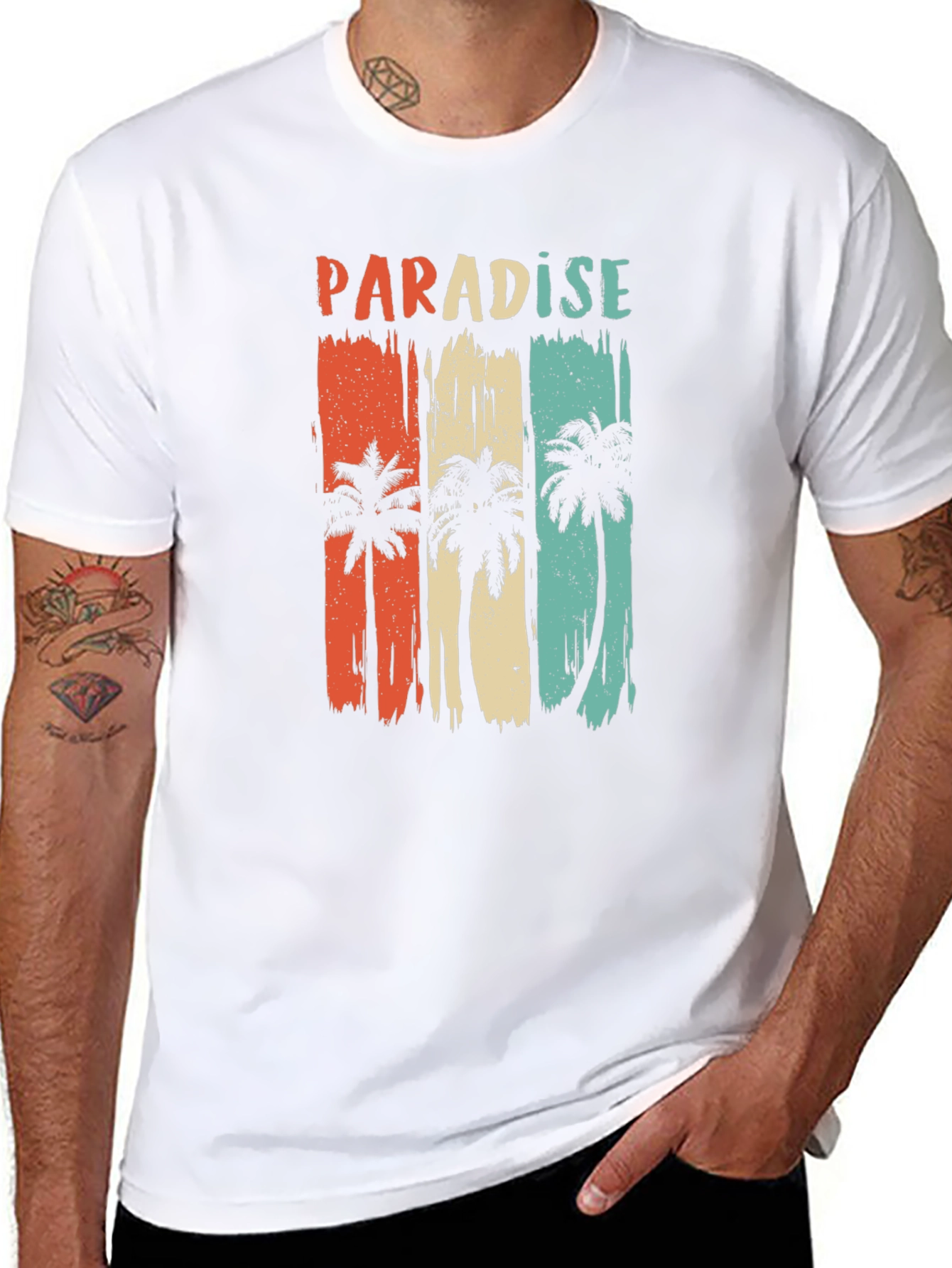 Retro Paradise Palm Tree Graphic T-Shirt