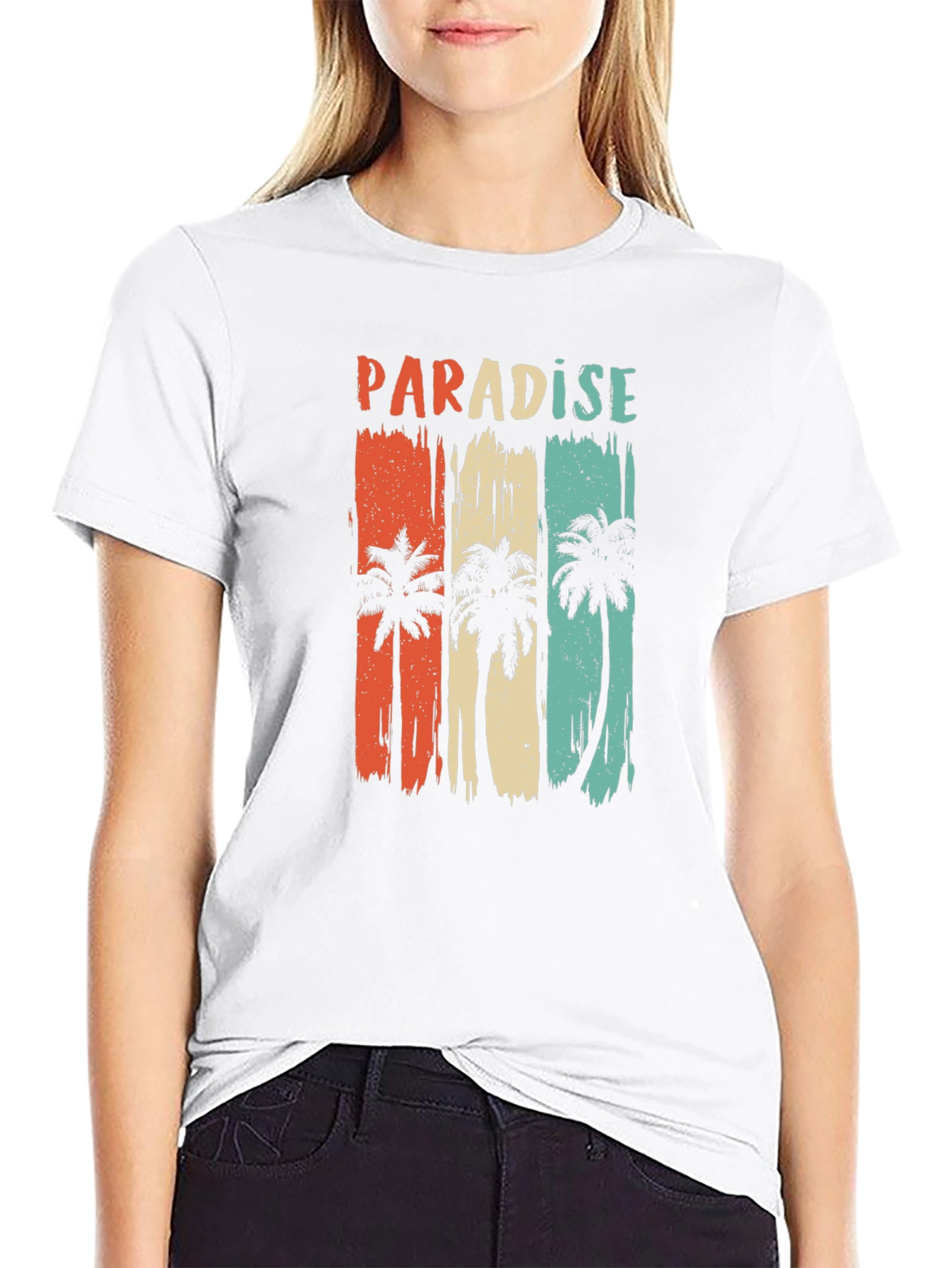 Retro Paradise Palm Tree Graphic T-Shirt