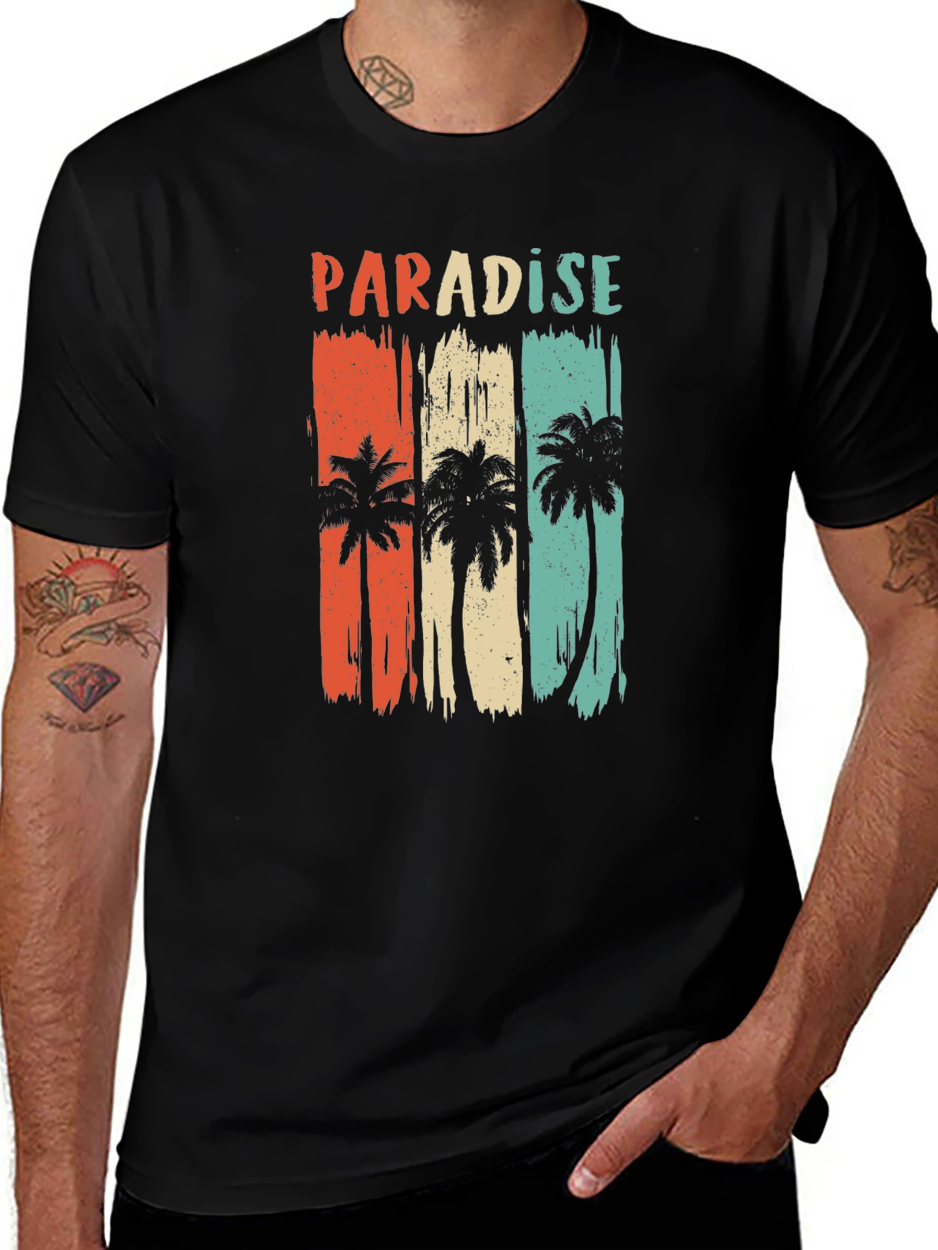 Retro Paradise Palm Tree Graphic T-Shirt