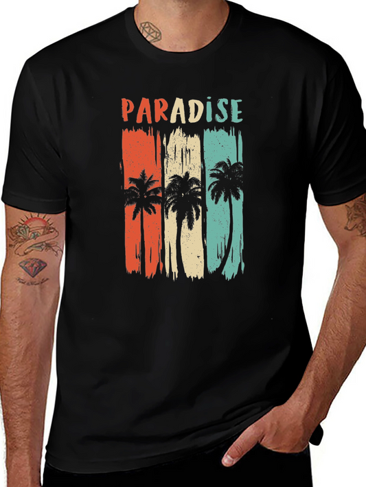 Retro Paradise Palm Tree Graphic T-Shirt