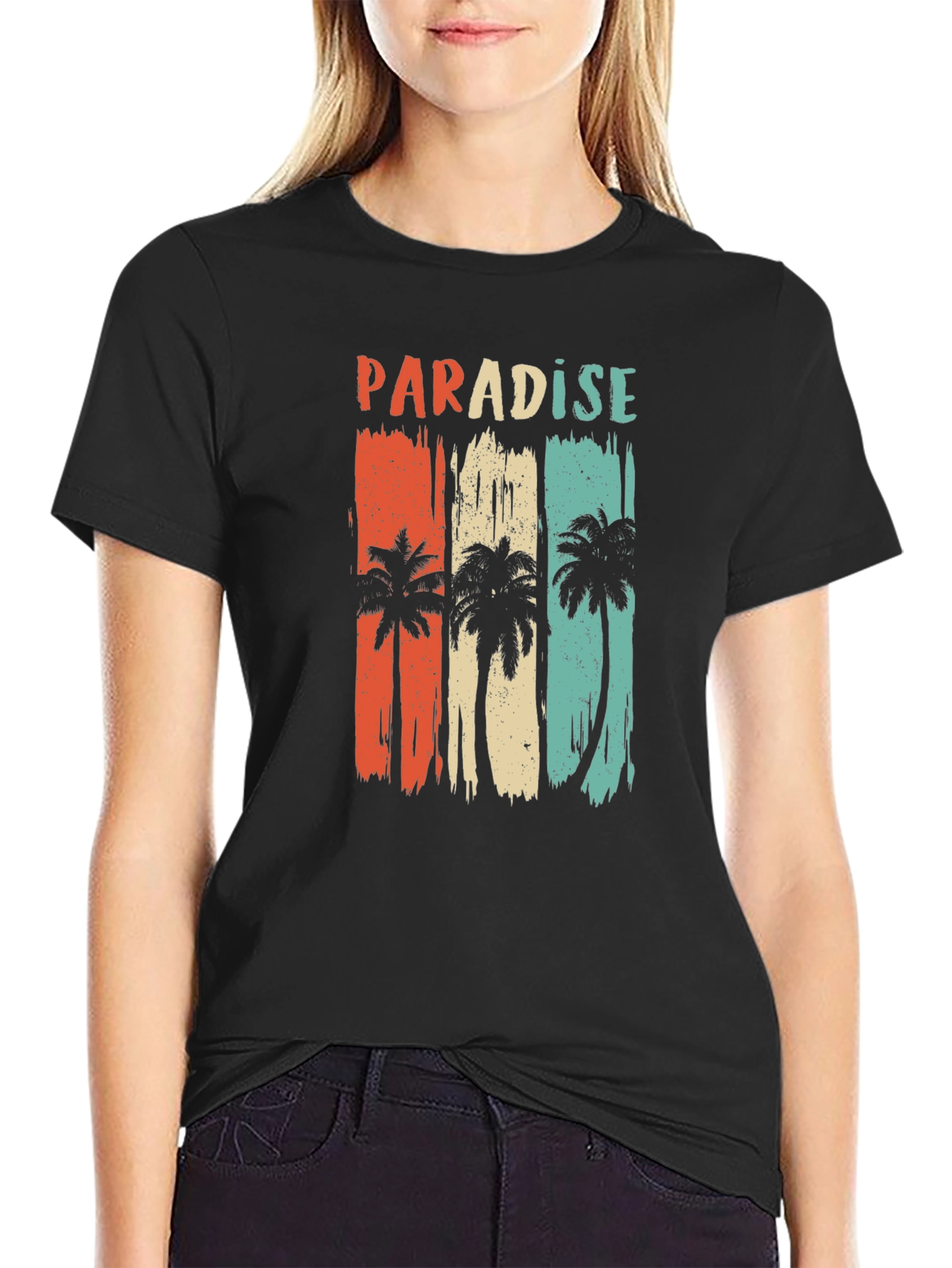 Retro Paradise Palm Tree Graphic T-Shirt