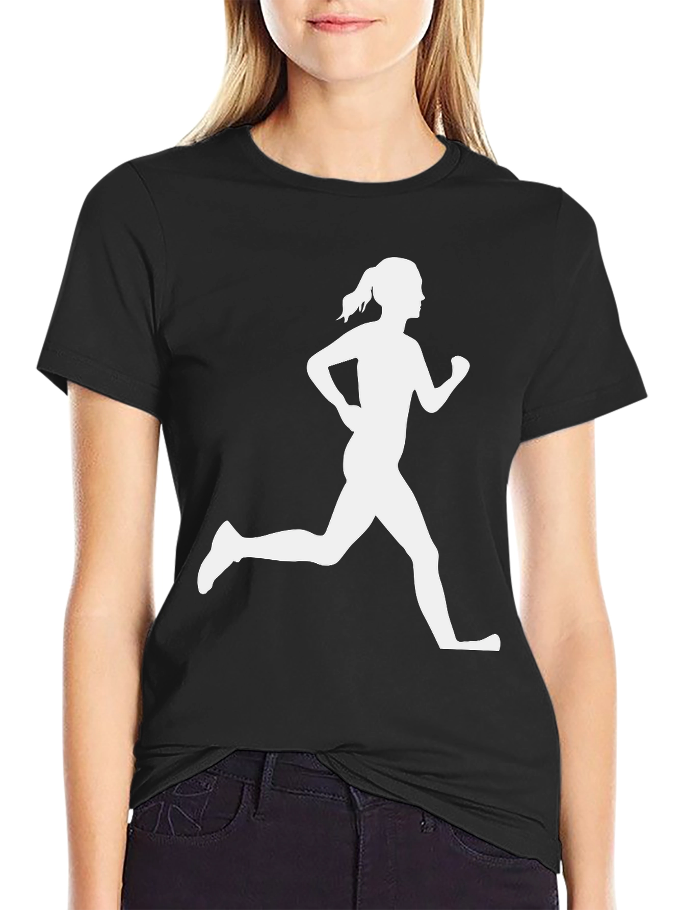 Runner Silhouette Tee - Black Graphic T-Shirt