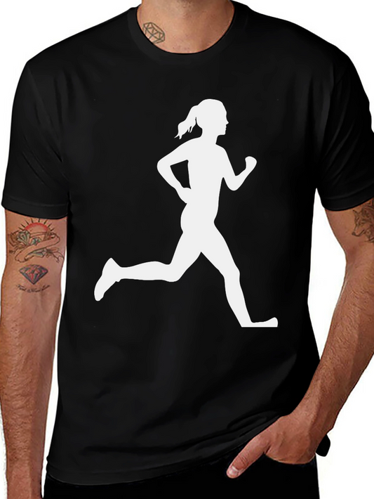 Runner Silhouette Tee - Black Graphic T-Shirt