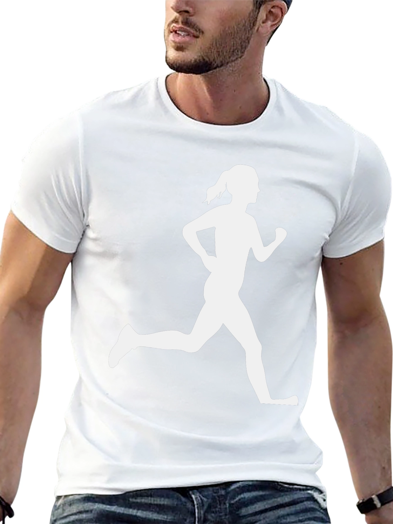 Runner Silhouette Tee - Black Graphic T-Shirt