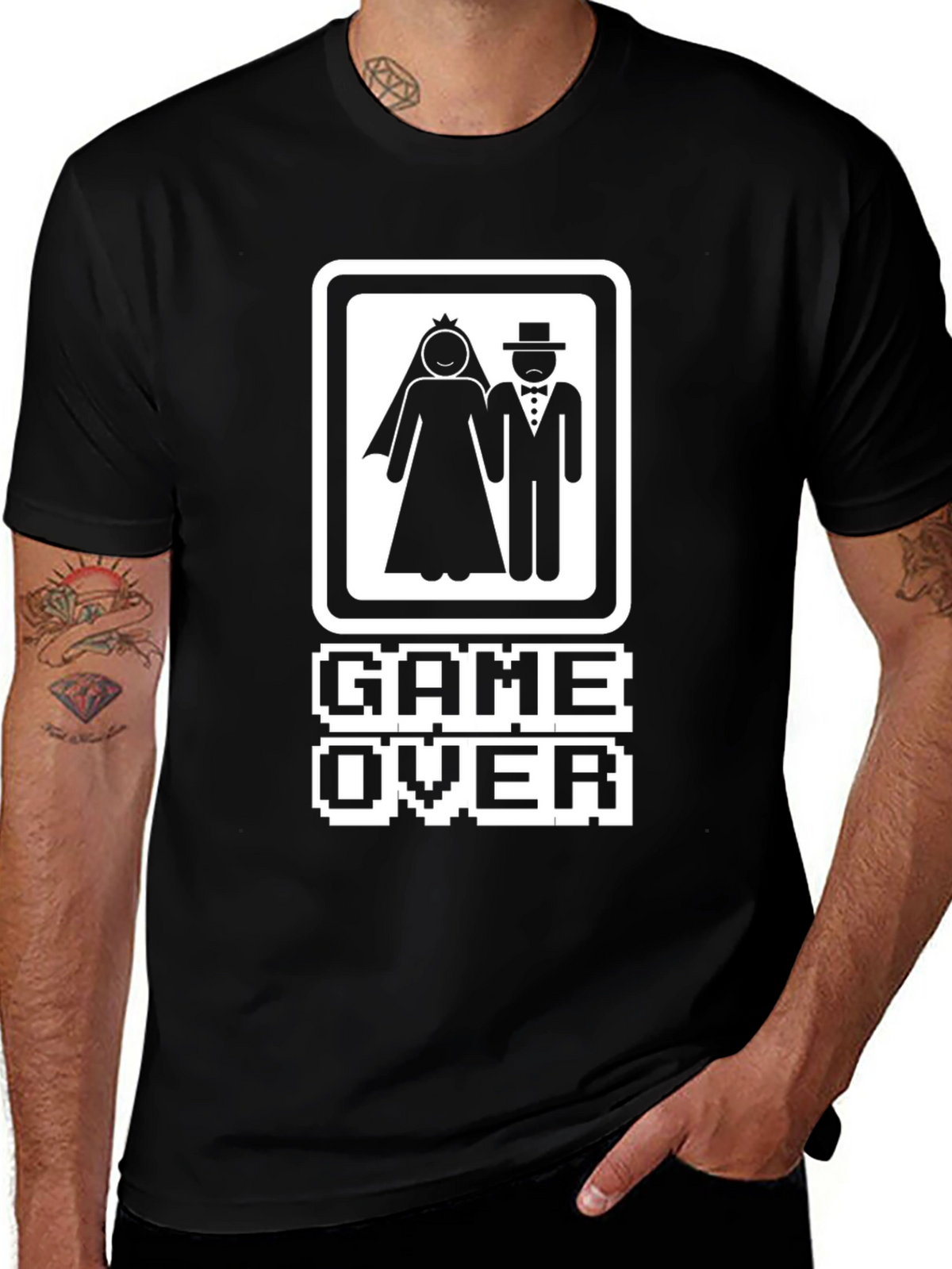 Game Over Wedding T-Shirt - Gamer Bride & Groom