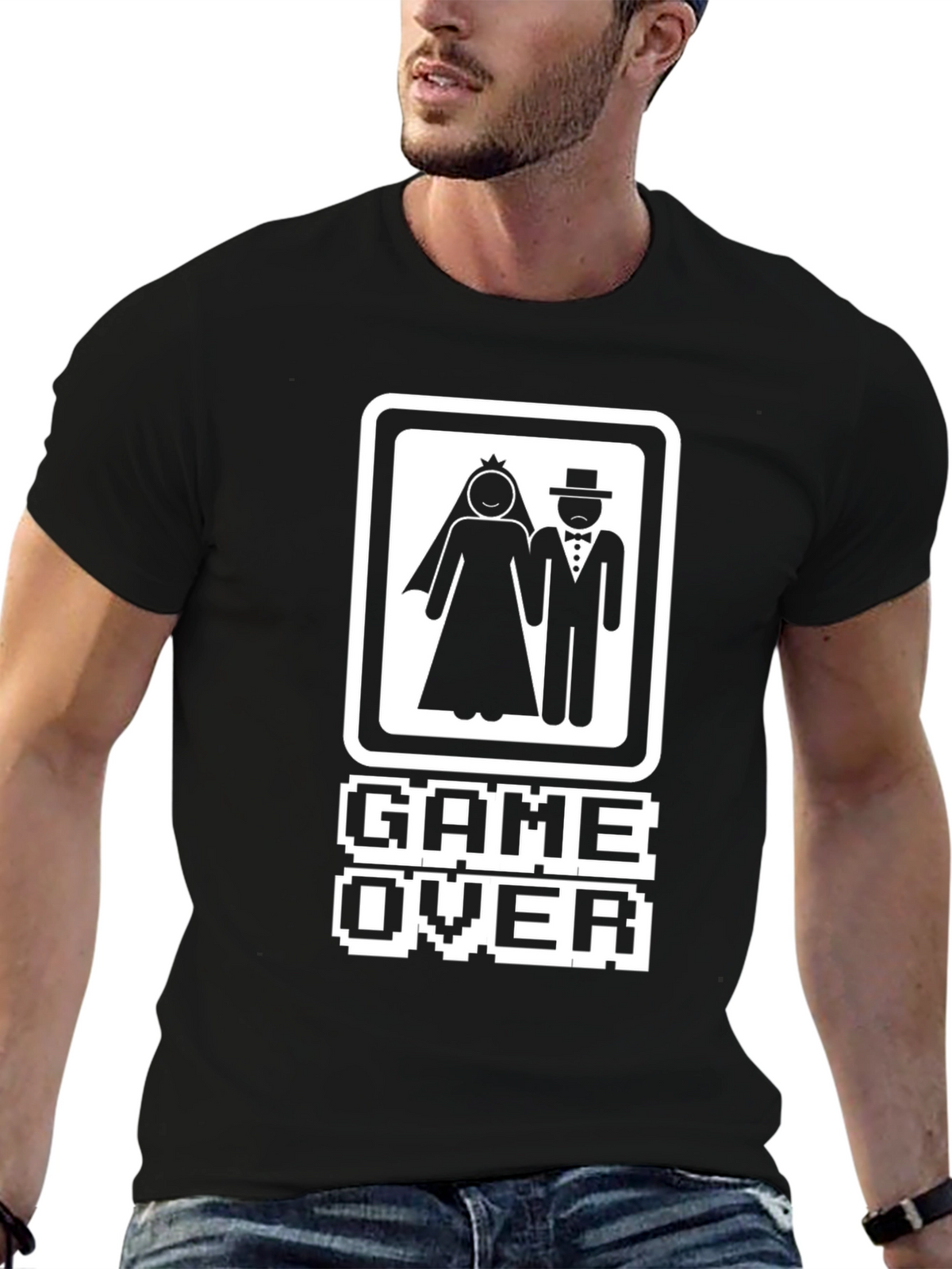 Game Over Wedding T-Shirt - Gamer Bride & Groom