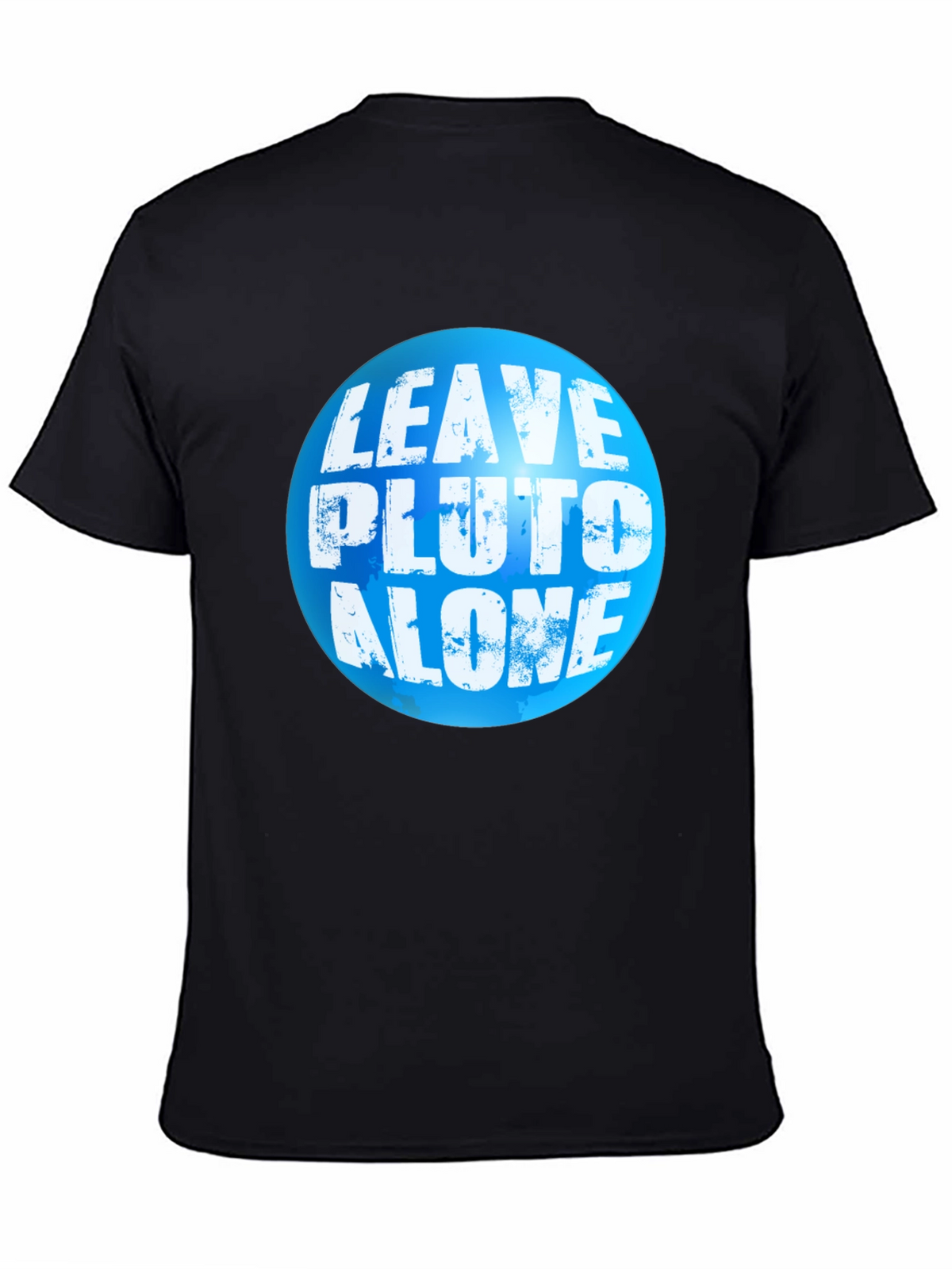Leave Pluto Alone T-Shirt - Black Crew Neck Tee