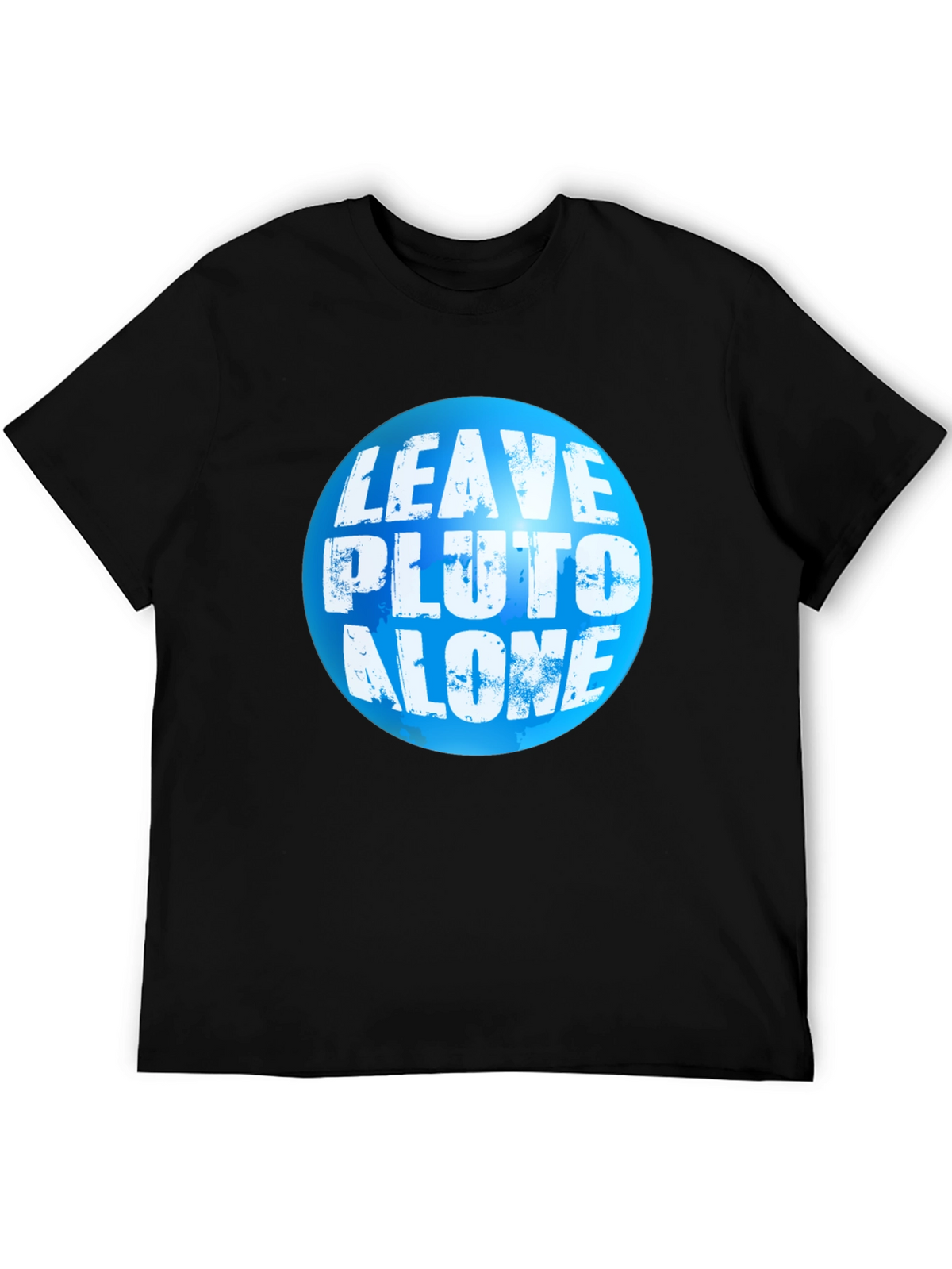 Leave Pluto Alone T-Shirt - Black Crew Neck Tee
