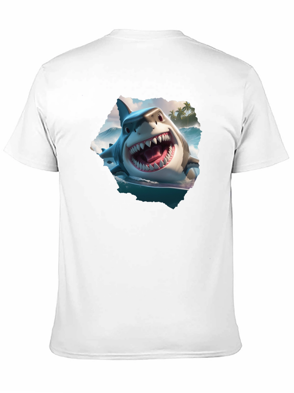 Shark Attack Graphic Tee - Mens Black T-Shirt