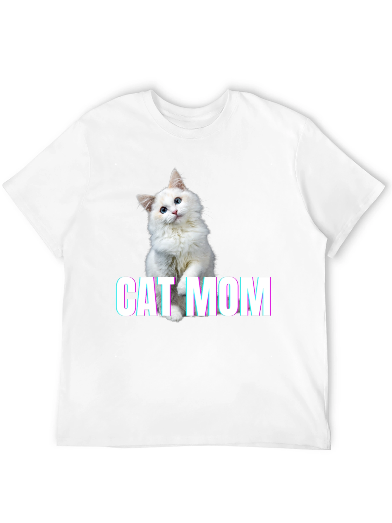 Cat Mom Graphic Tee - Soft Cotton Blend