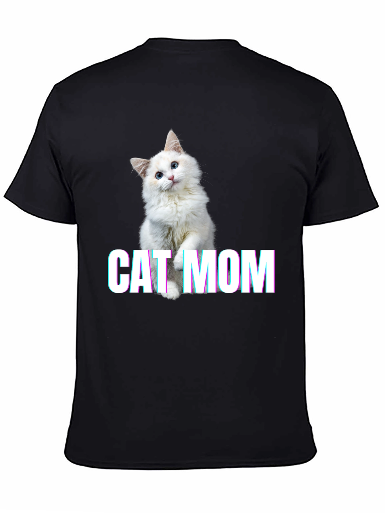 Cat Mom Graphic Tee - Soft Cotton Blend