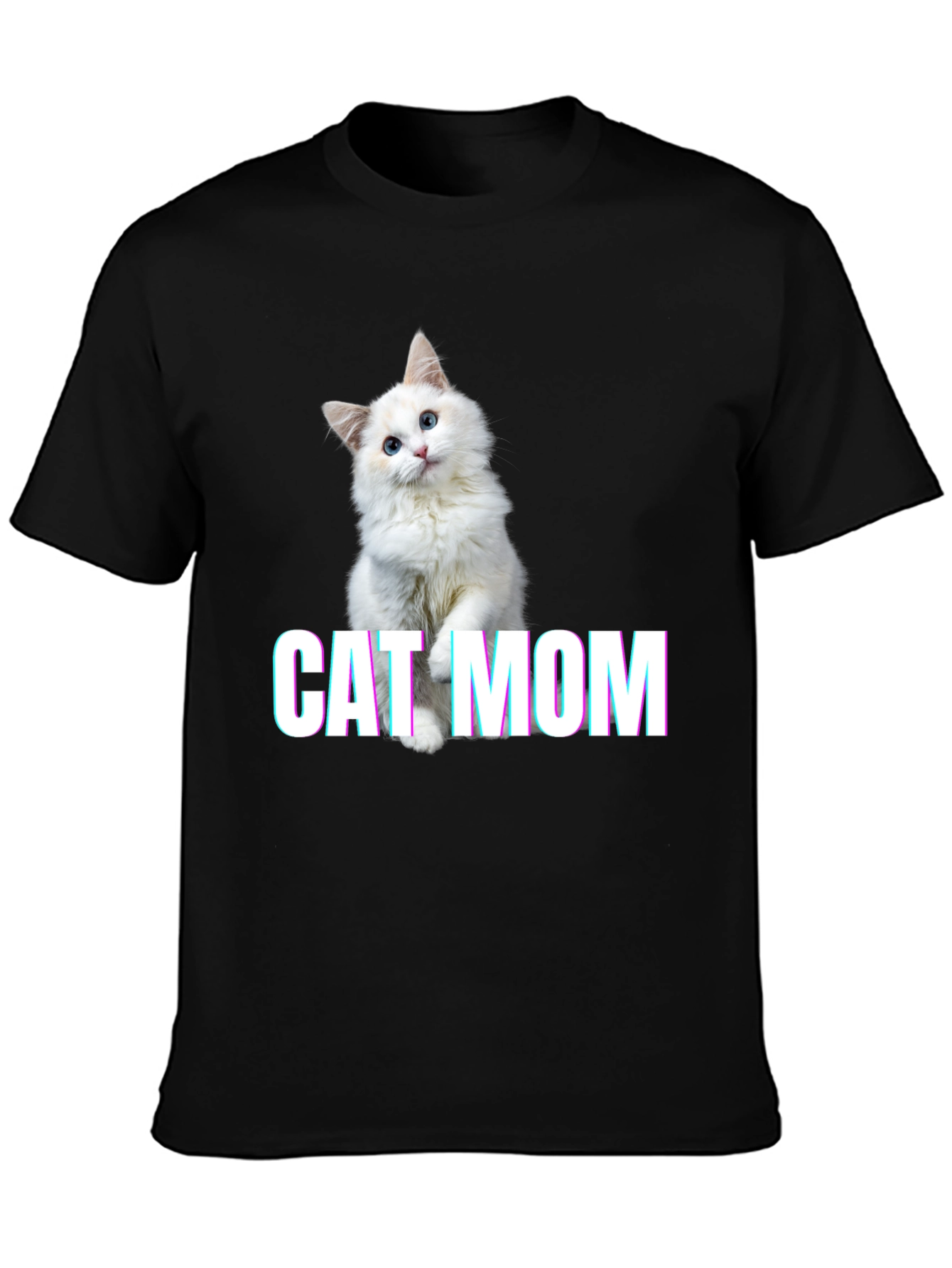 Cat Mom Graphic Tee - Soft Cotton Blend