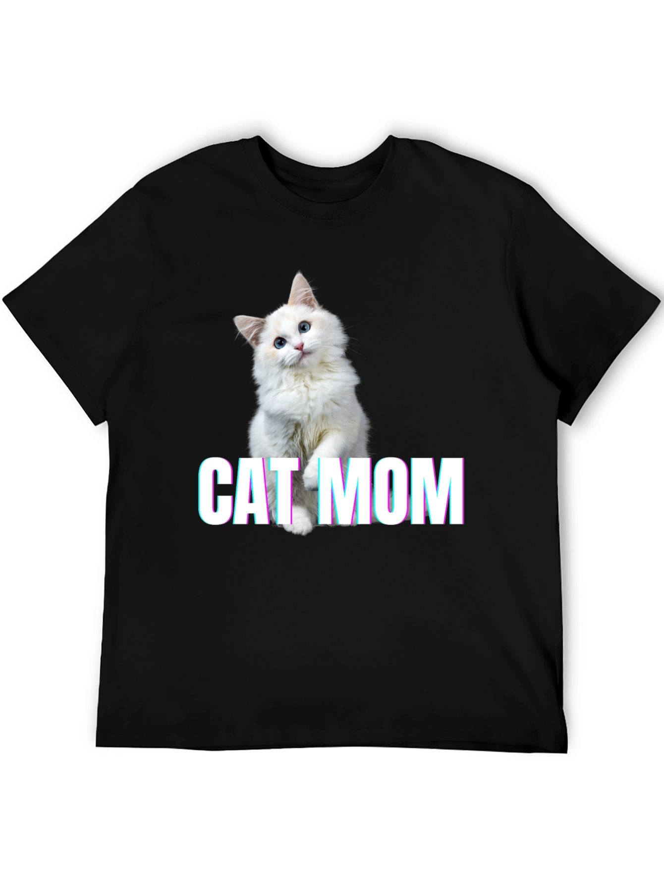 Cat Mom Graphic Tee - Soft Cotton Blend