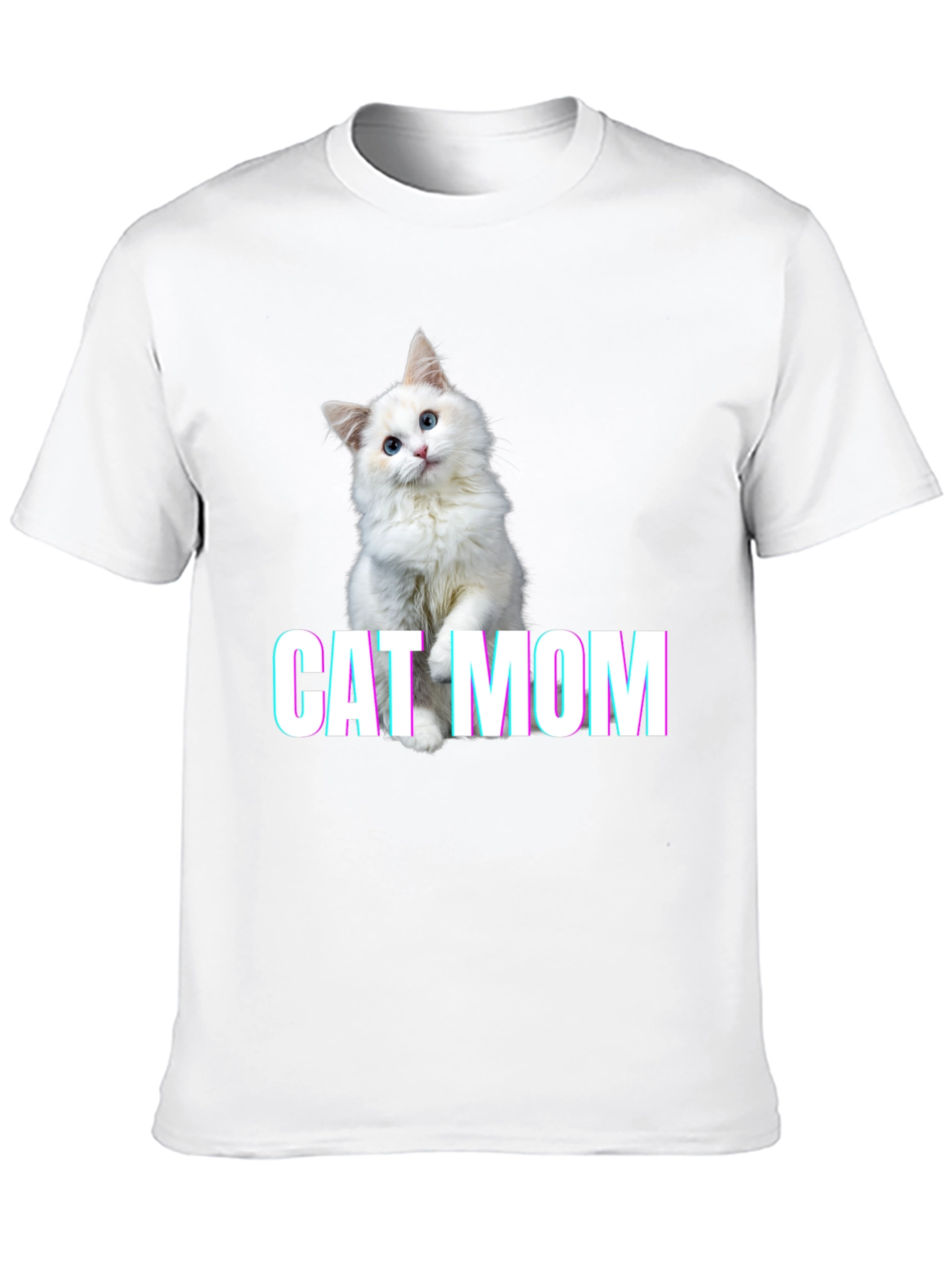 Cat Mom Graphic Tee - Soft Cotton Blend