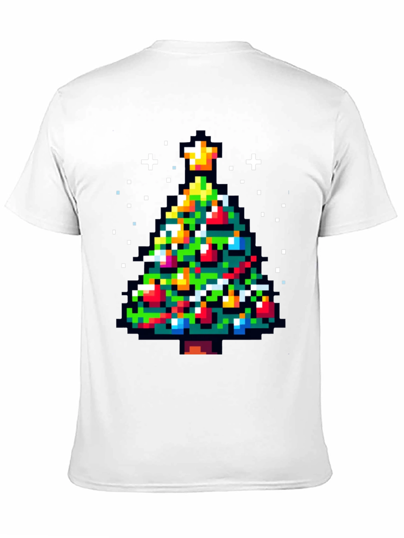 Pixel Christmas Tree Graphic Tee - Holiday Fun