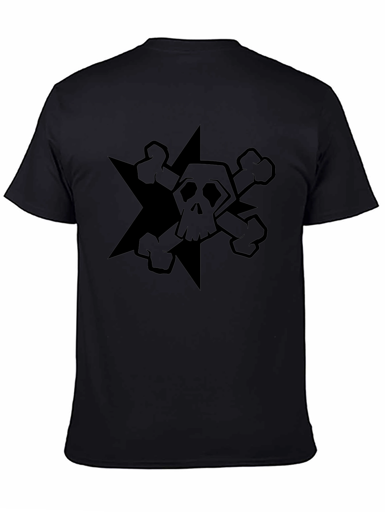 Skull and Crossbones Graphic T-Shirt - Black
