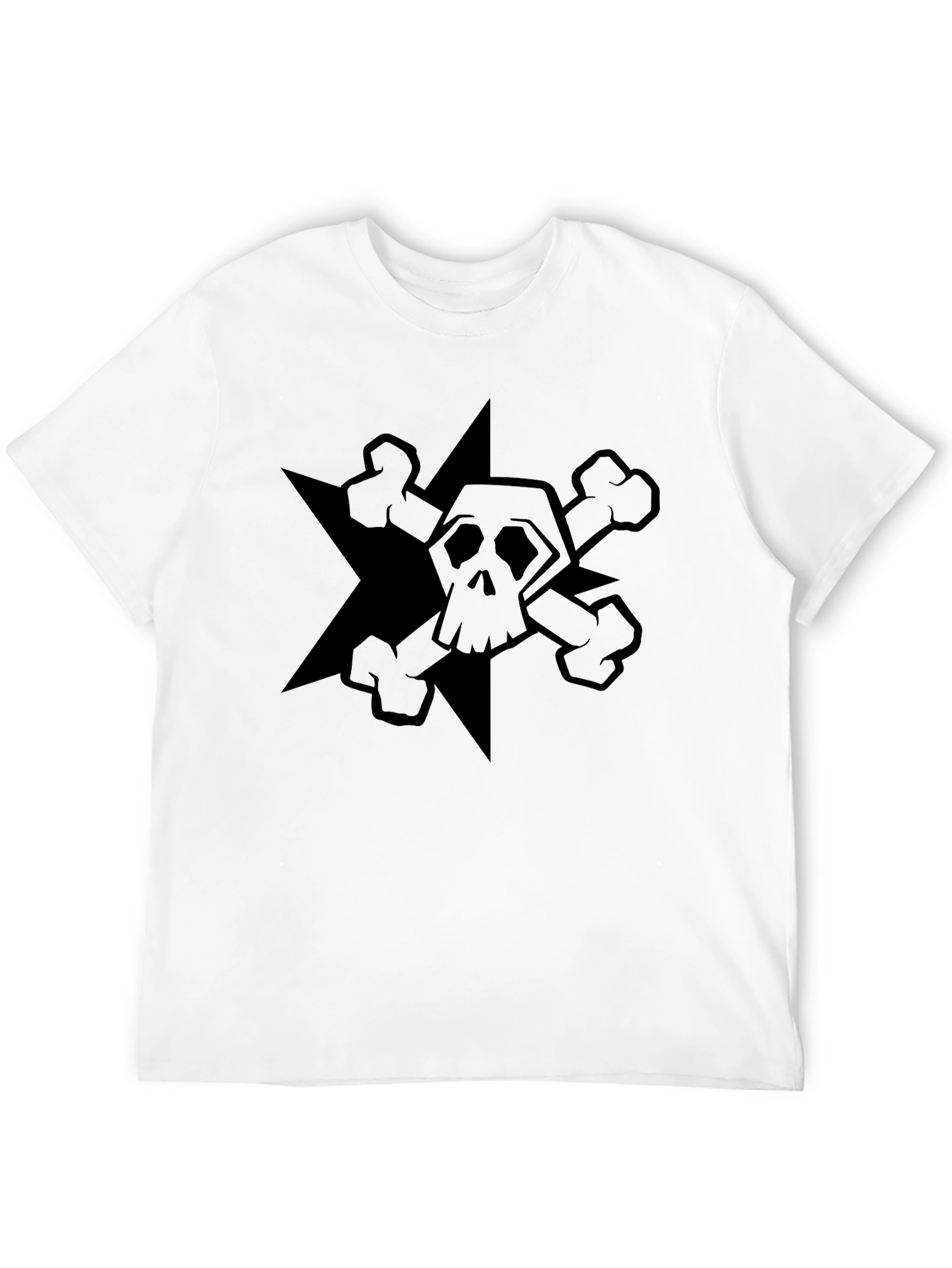 Skull and Crossbones Graphic T-Shirt - Black