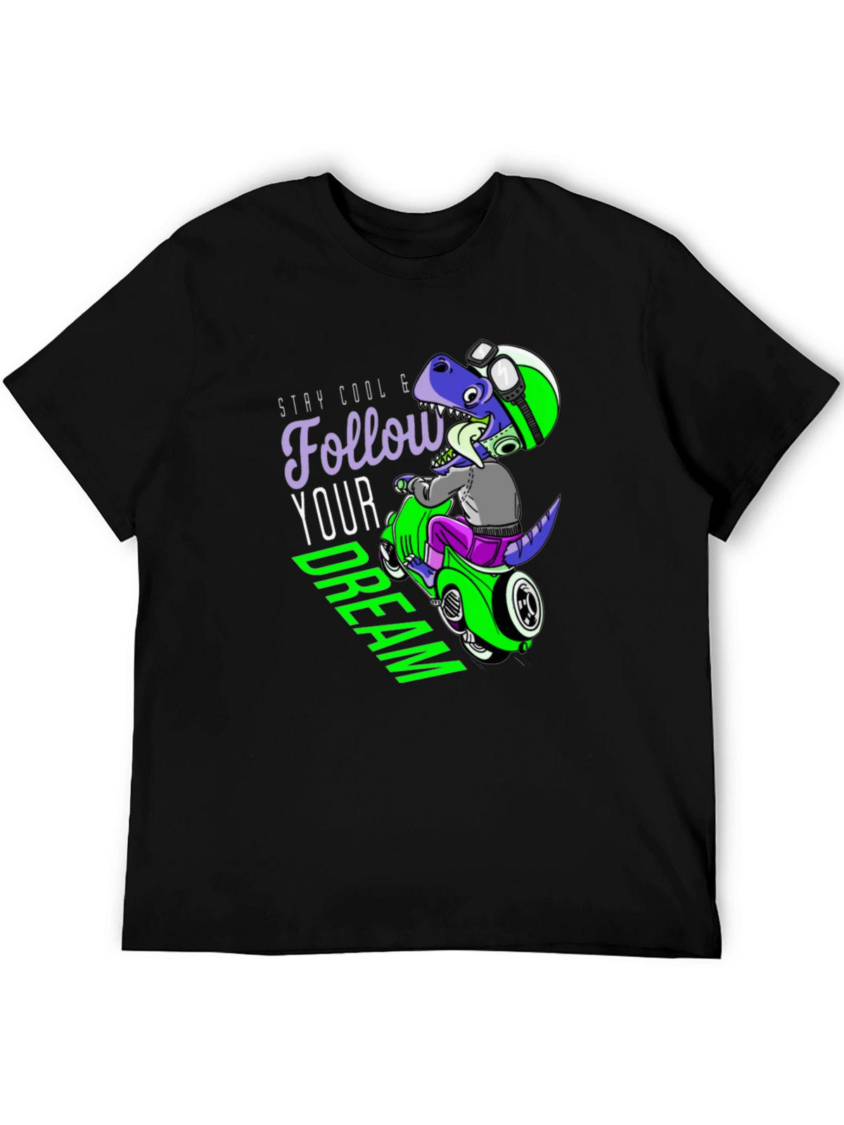 Cool Dino Scooter Graphic T-Shirt
