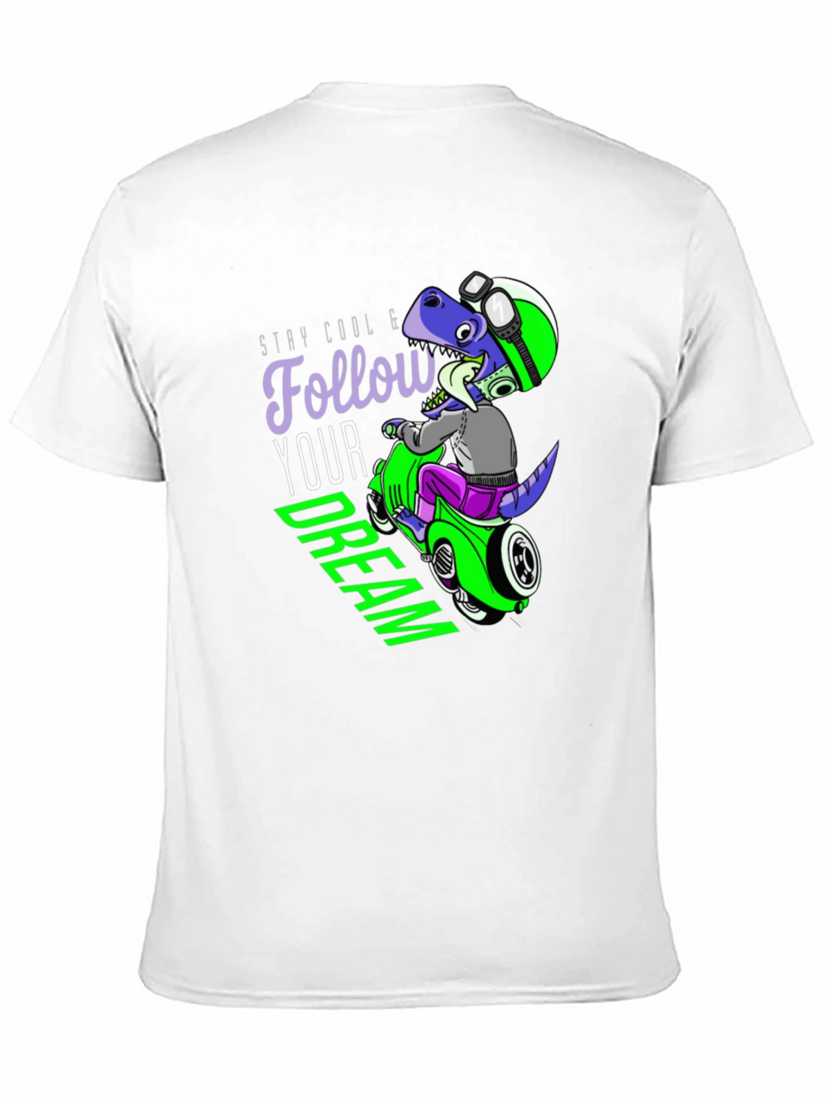Cool Dino Scooter Graphic T-Shirt