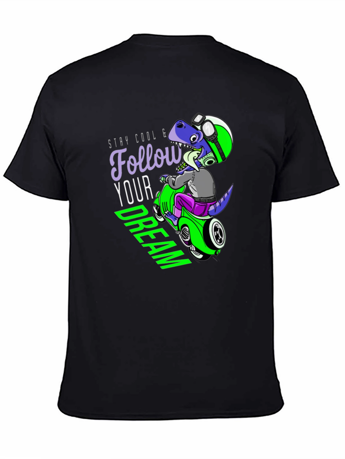 Cool Dino Scooter Graphic T-Shirt