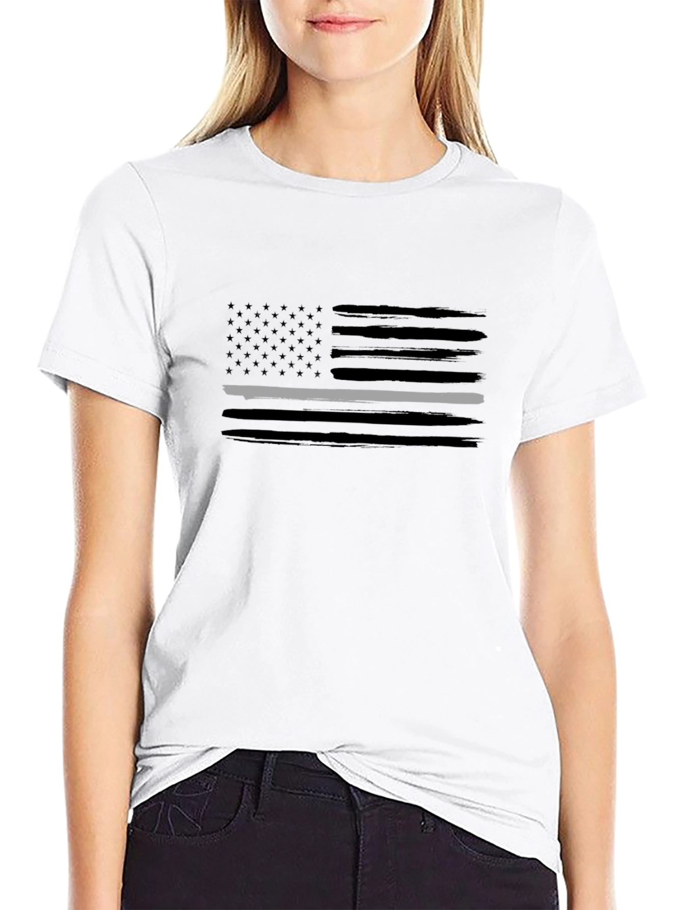Thin Gray Line American Flag T-Shirt