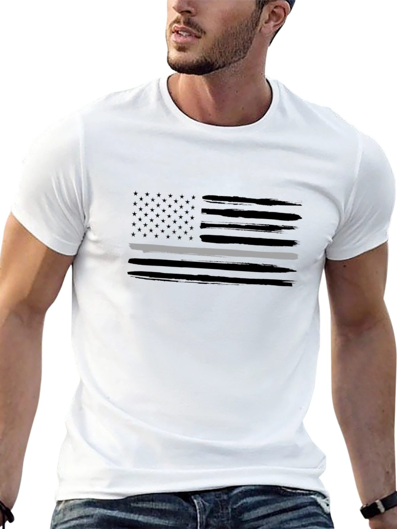 Thin Gray Line American Flag T-Shirt