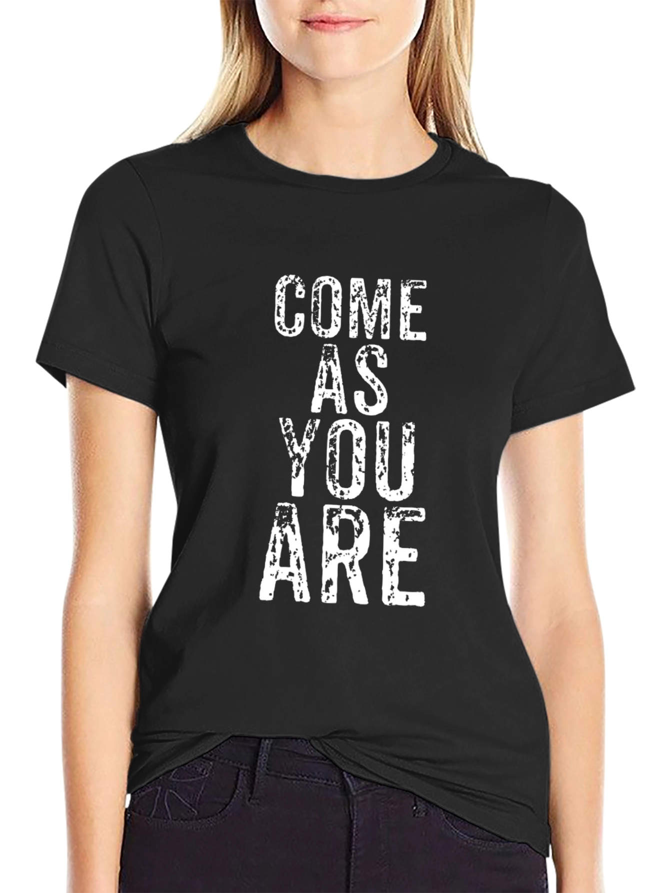 Come As You Are Graphic Tee - Black