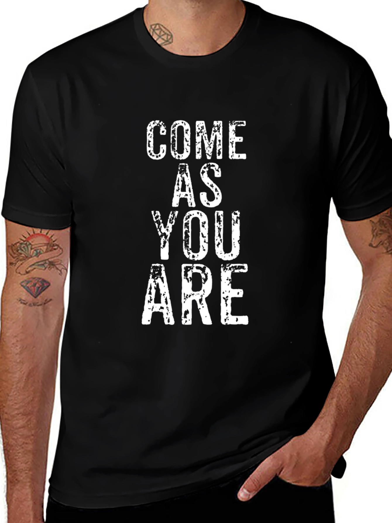Come As You Are Graphic Tee - Black
