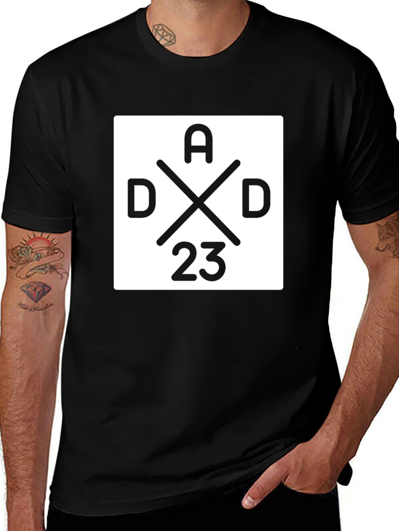 Dad 23 Graphic T-Shirt - Stylish Black Cotton Tee