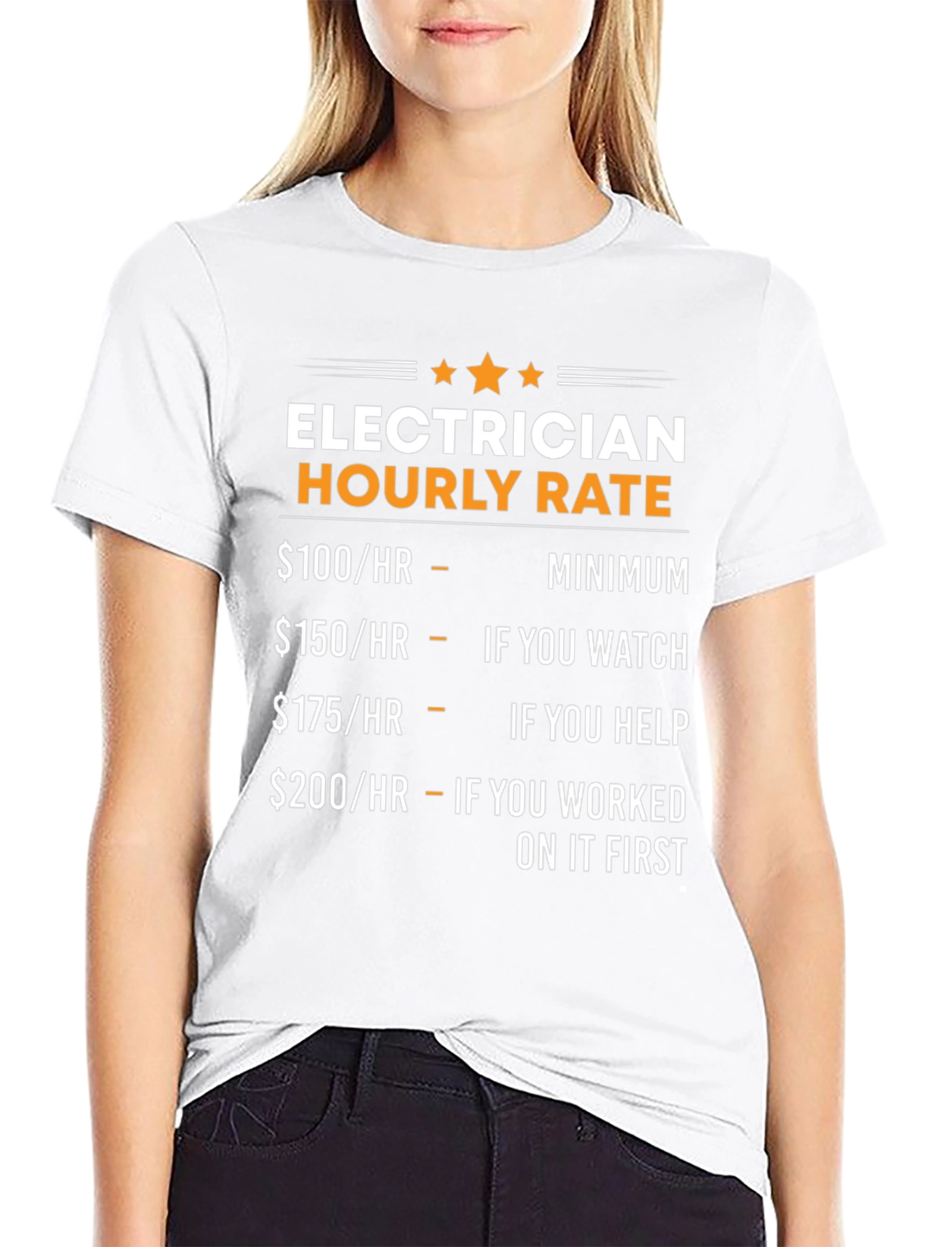 Electrician Hourly Rate Novelty Graphic Tee