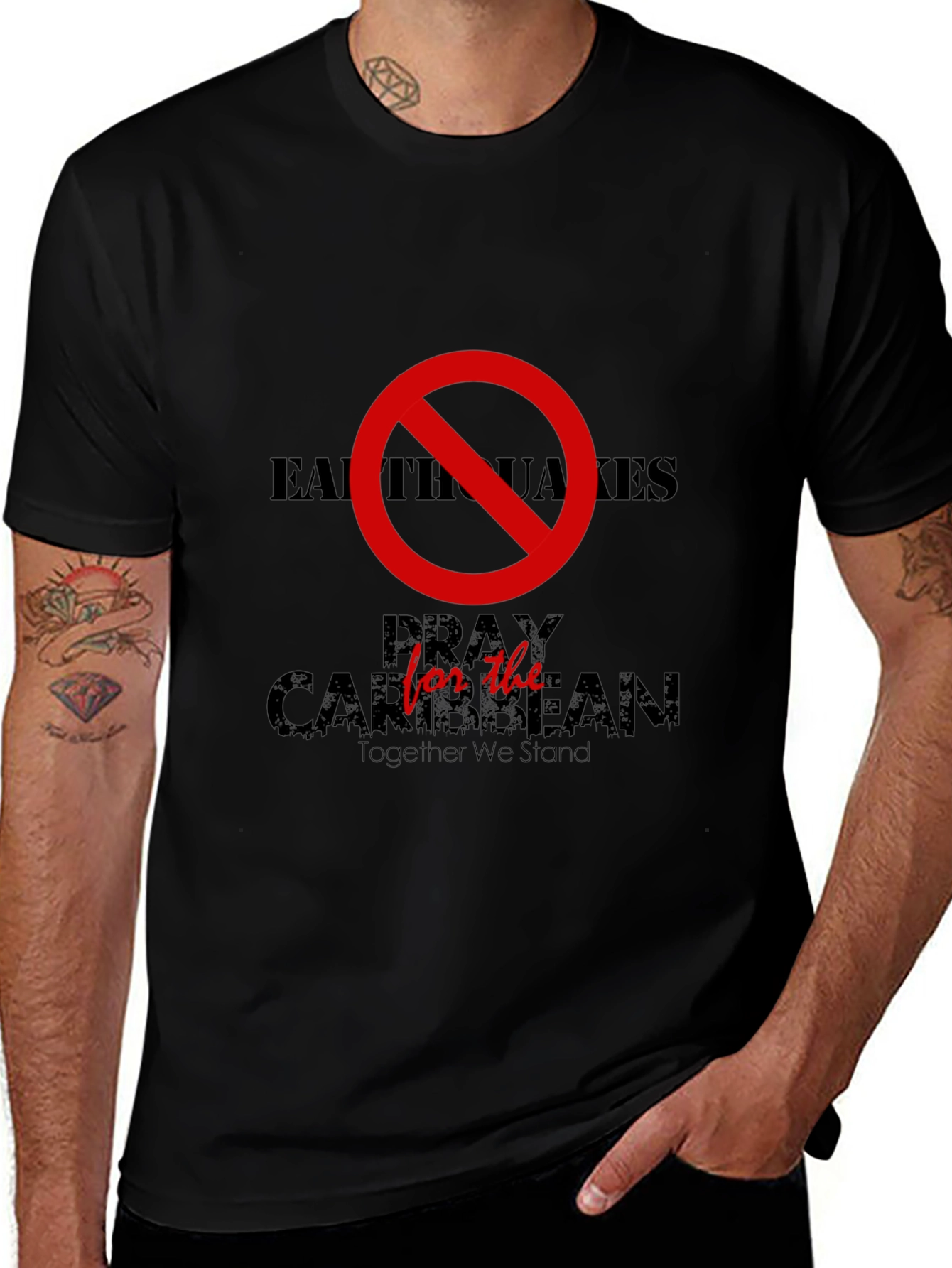 Earthquakes Pray for the Caribbean Graphic Tee