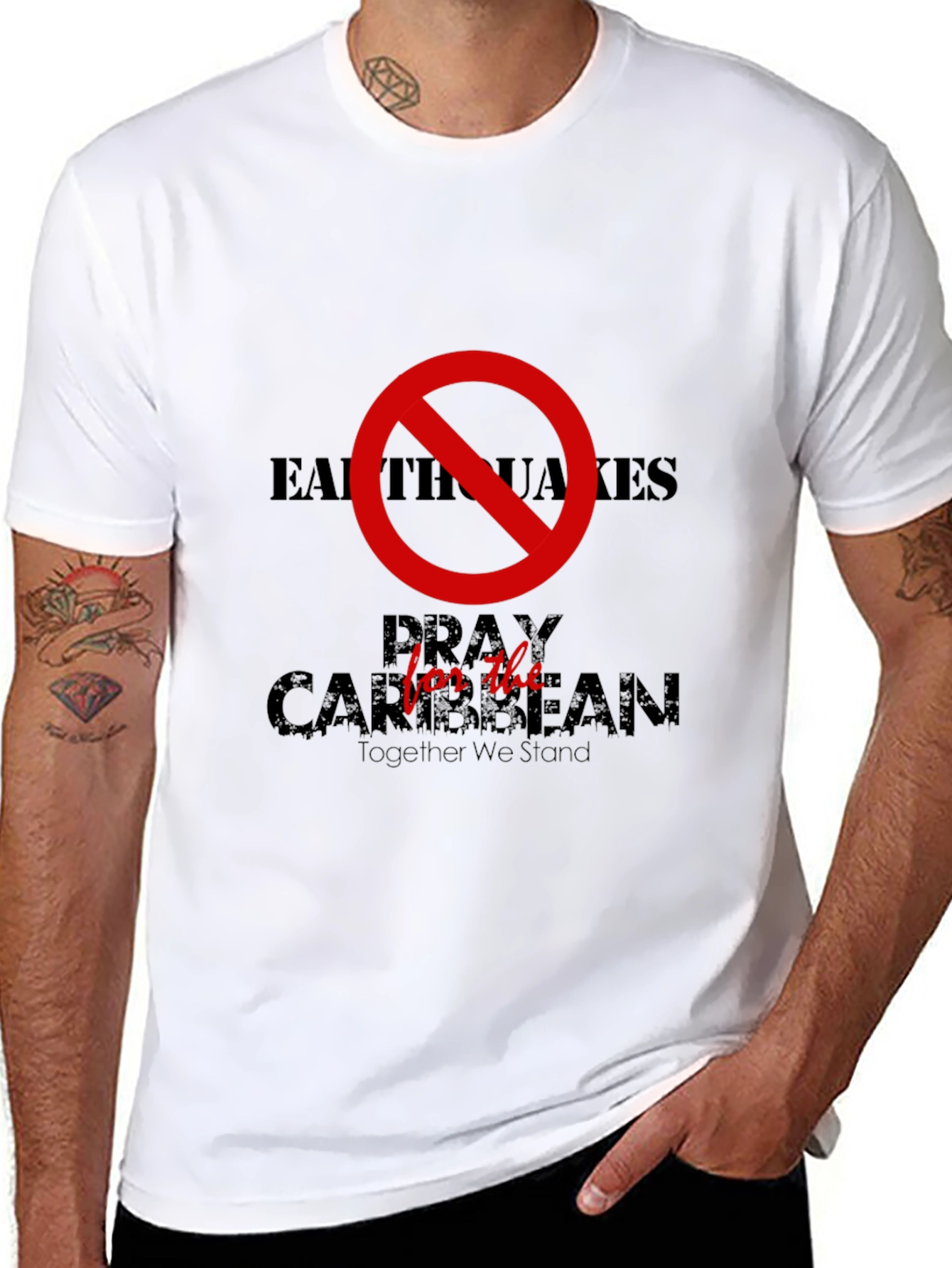 Earthquakes Pray for the Caribbean Graphic Tee