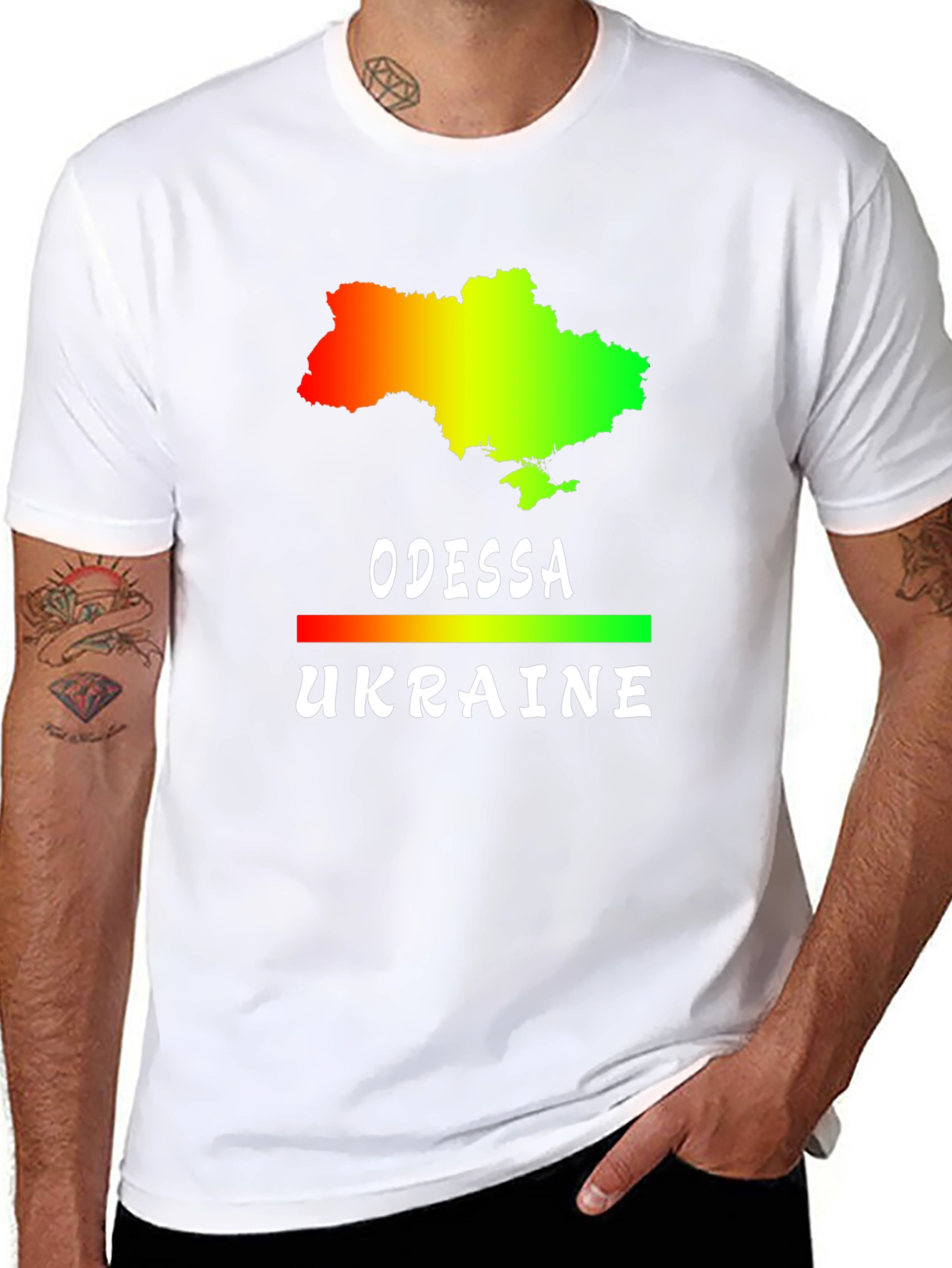 Odessa Ukraine Map Graphic T-Shirt