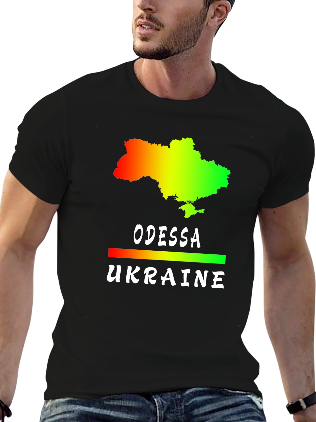 Odessa Ukraine Map Graphic T-Shirt