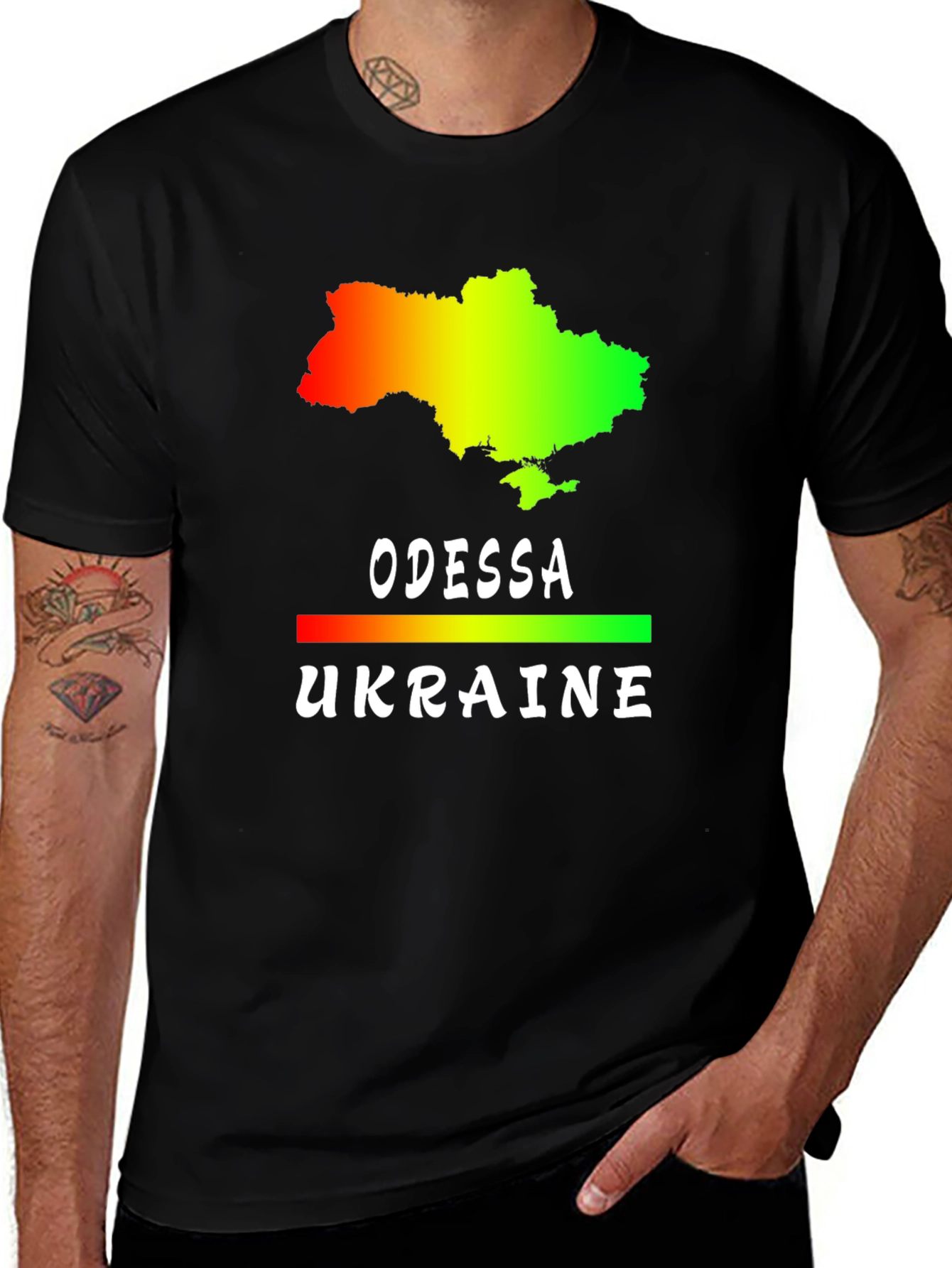 Odessa Ukraine Map Graphic T-Shirt
