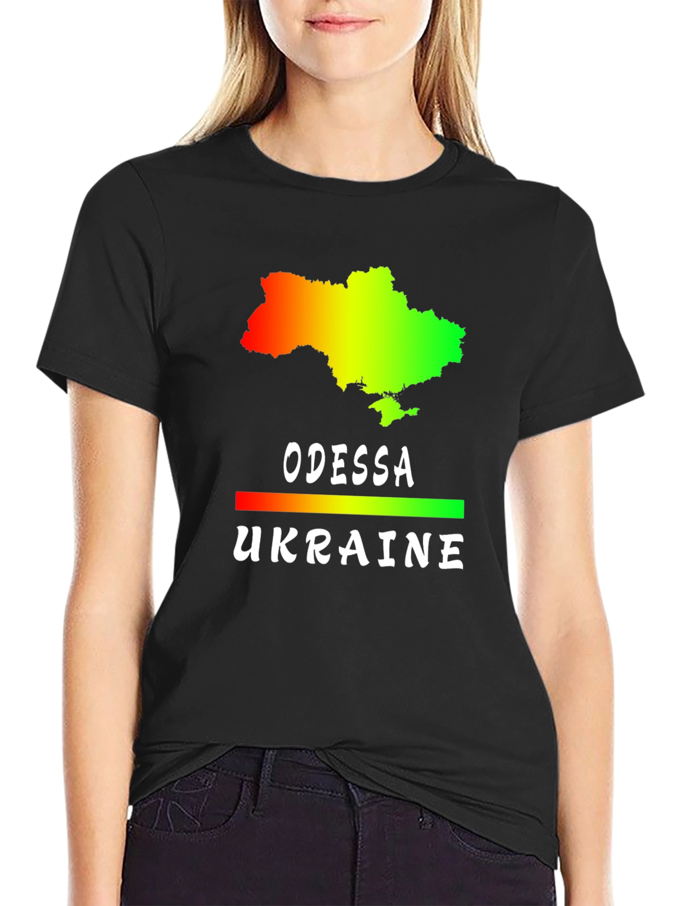 Odessa Ukraine Map Graphic T-Shirt