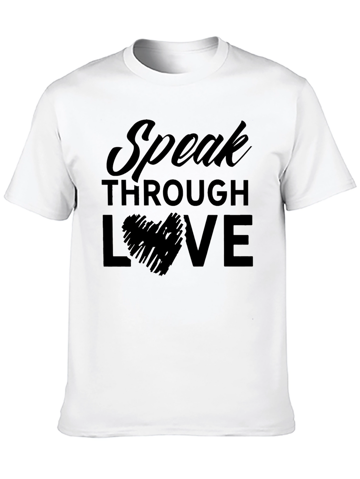 Speak Through Love Graphic T-Shirt - Stylish Mens Tee