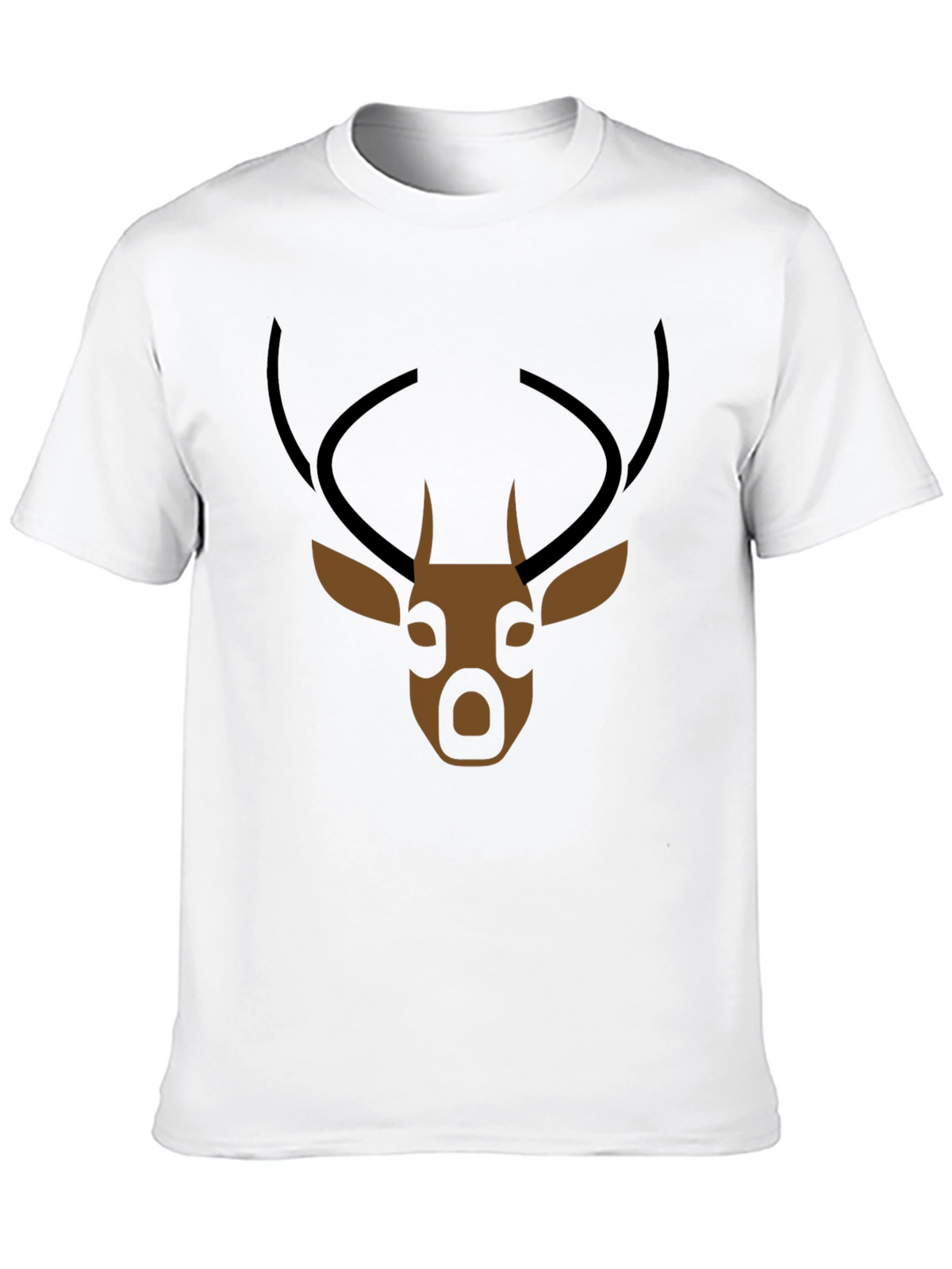 Mens Black Deer Graphic T-Shirt