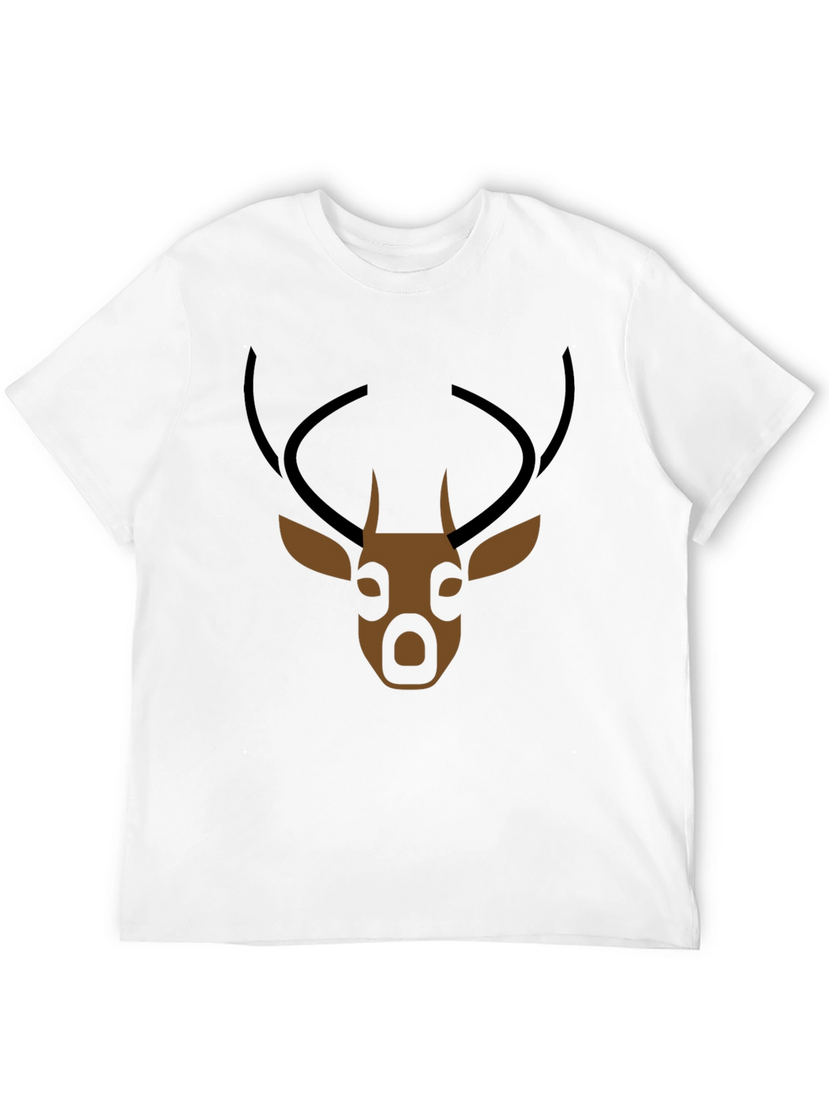 Mens Black Deer Graphic T-Shirt