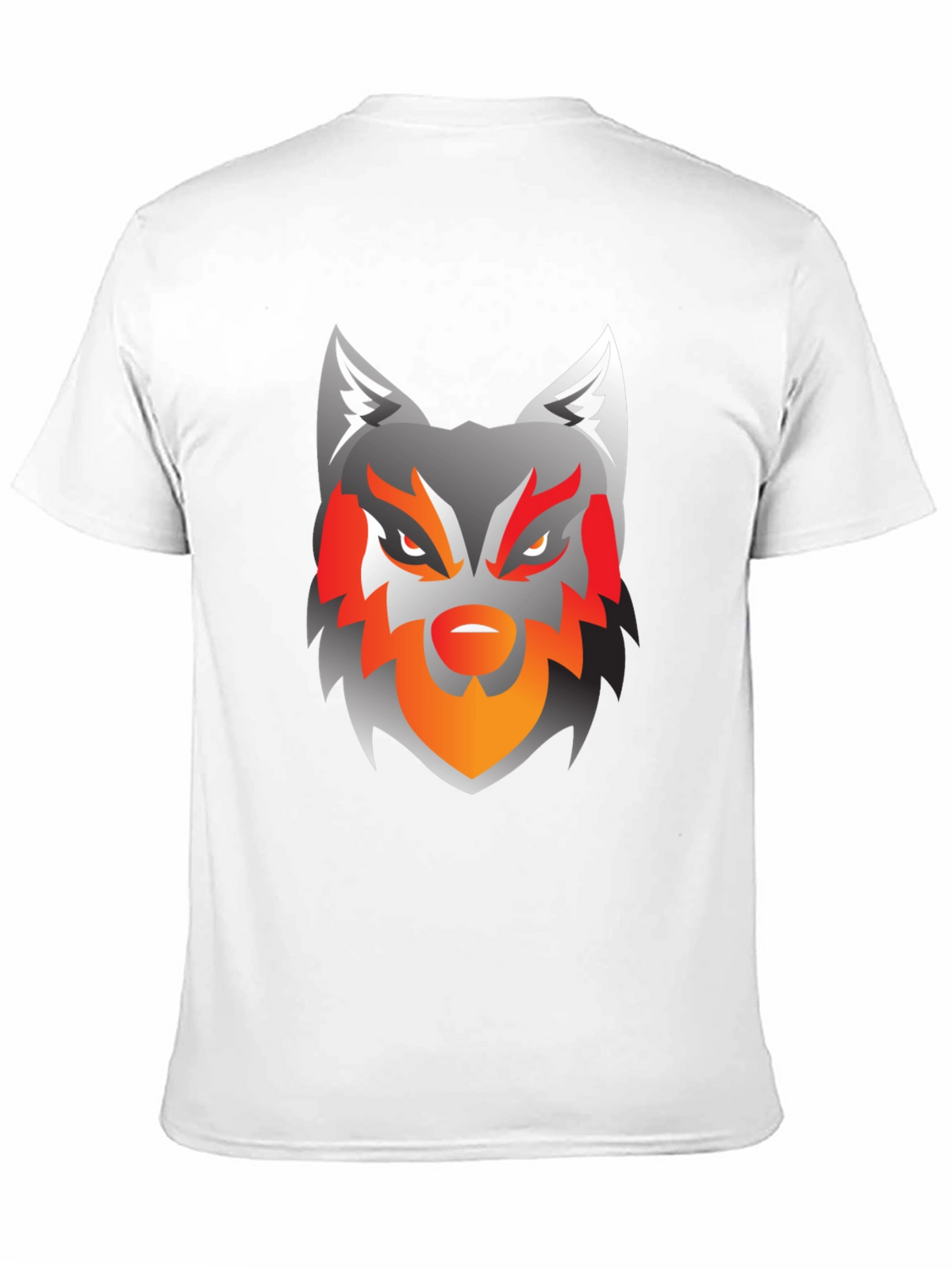 Mens Black Wolf Graphic Tee