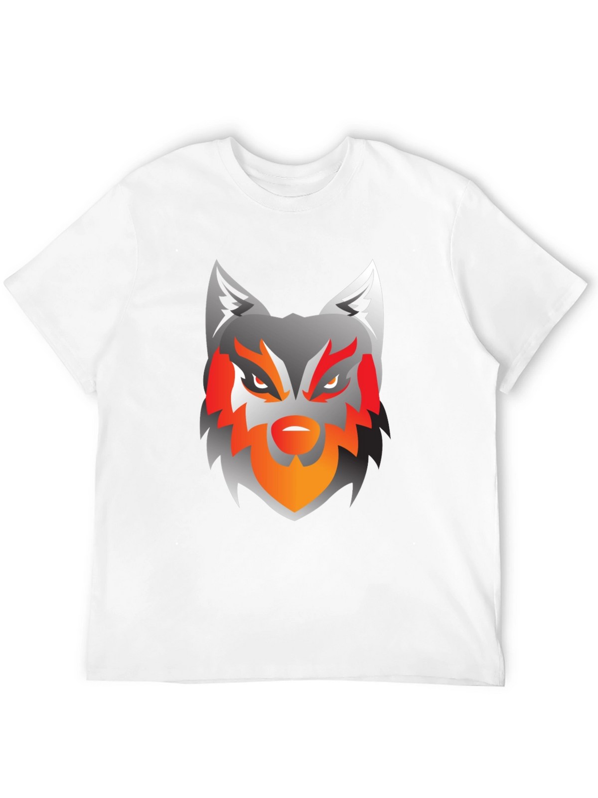 Mens Black Wolf Graphic Tee