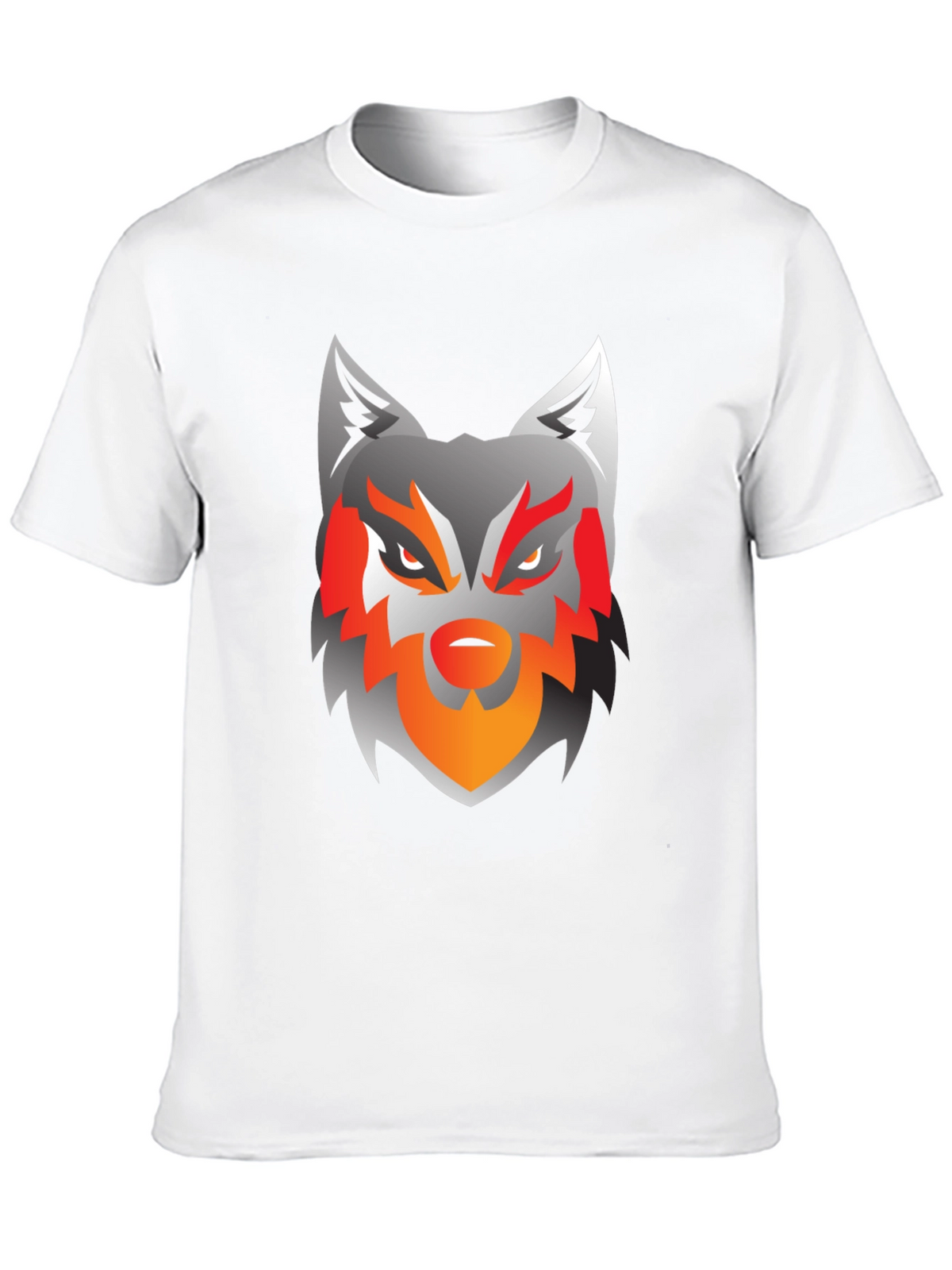 Mens Black Wolf Graphic Tee
