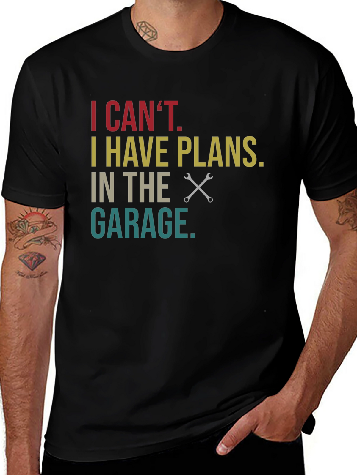 Garage Plans Graphic Tee - Mechanic Humor T-Shirt